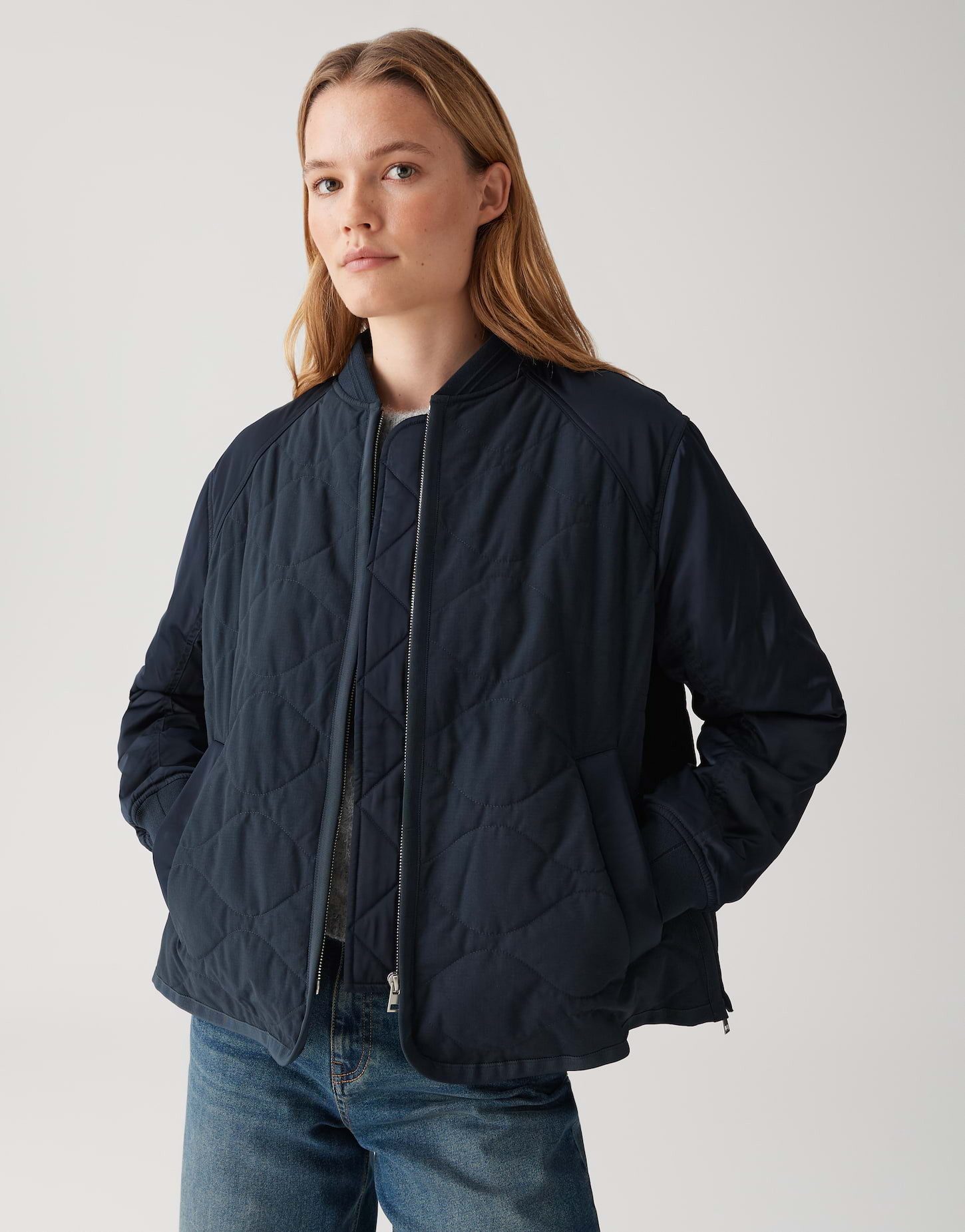 OPUS Steppjacke HARPAR mit Onion Steppung Blousonkragen, Innentasche, verde günstig online kaufen