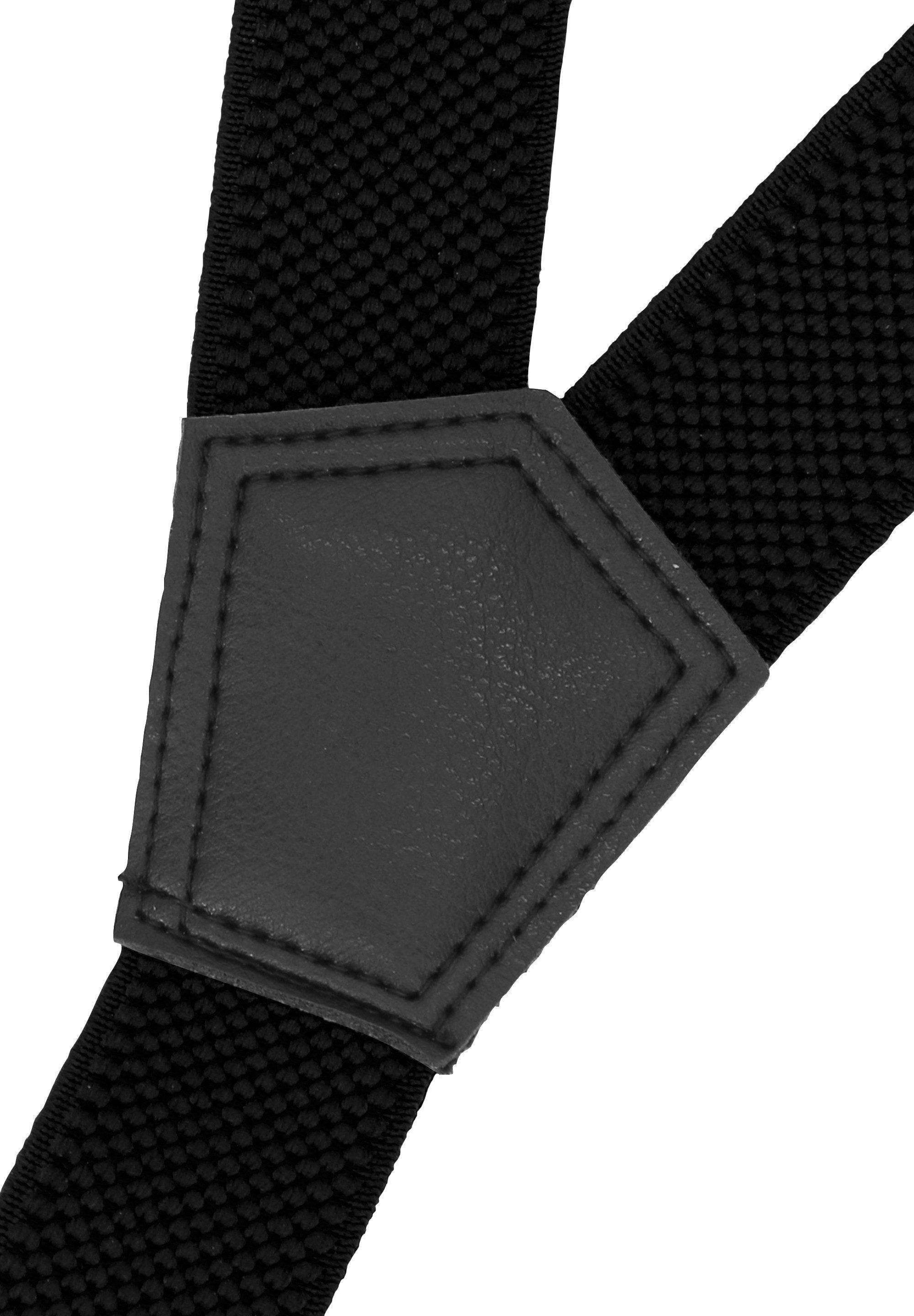 Fabio Farini Hosenträger Schmales Y-Design mit 2,5cm Breite verstellbar mit extra starken Clipverschluss, Schwarz