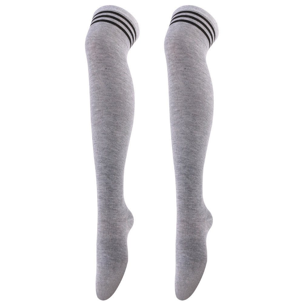 Overknee Mädchen Damen Haiaveng Schenkel Lange Socken Gestreifte und Strümpfe Langsocken 6 Kniestrümpfe für Paar Socken Beinwärmer