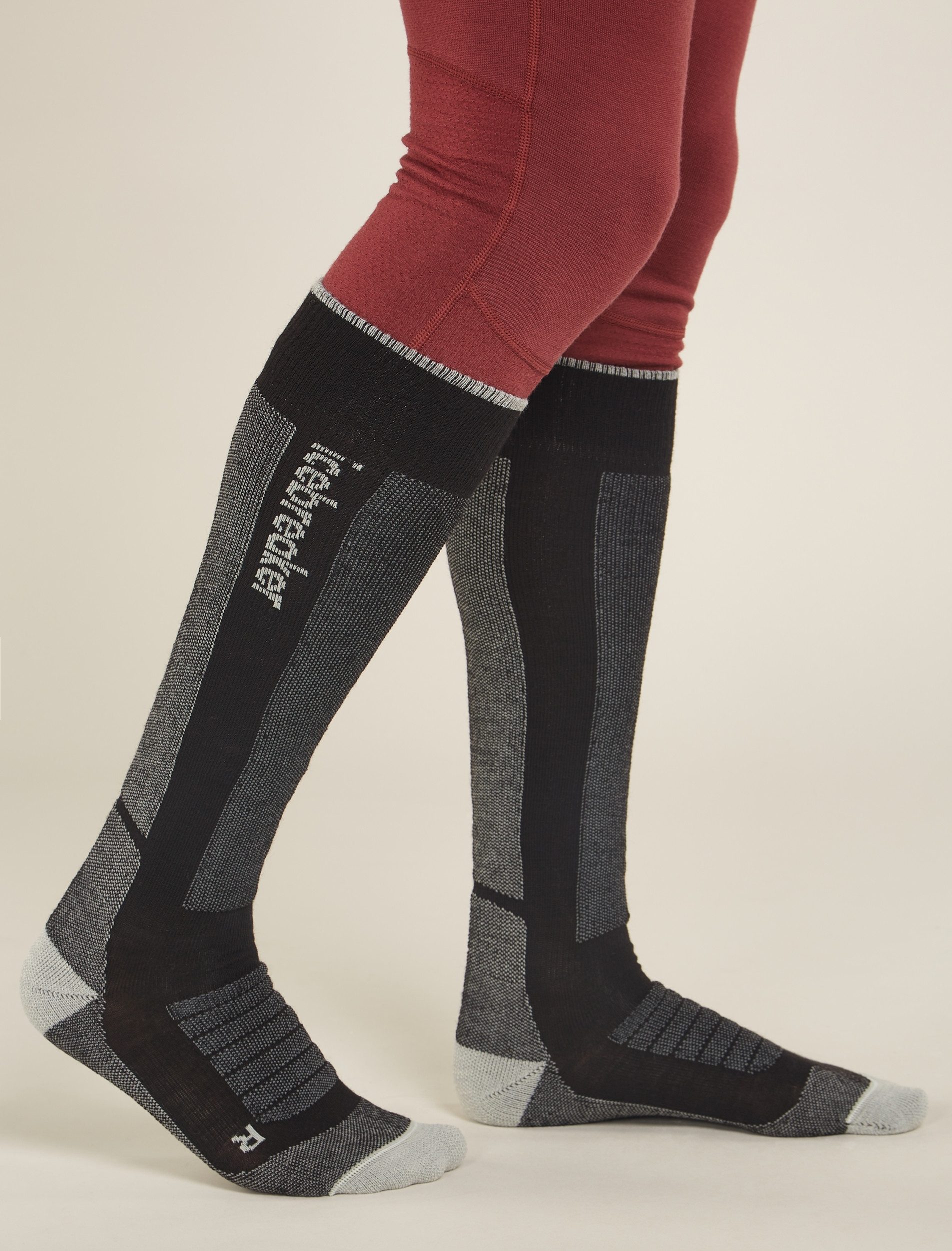 Icebreaker Skisocken M Mer Ski+ Medium OTC BLACK/ETHER/GRAPHITE