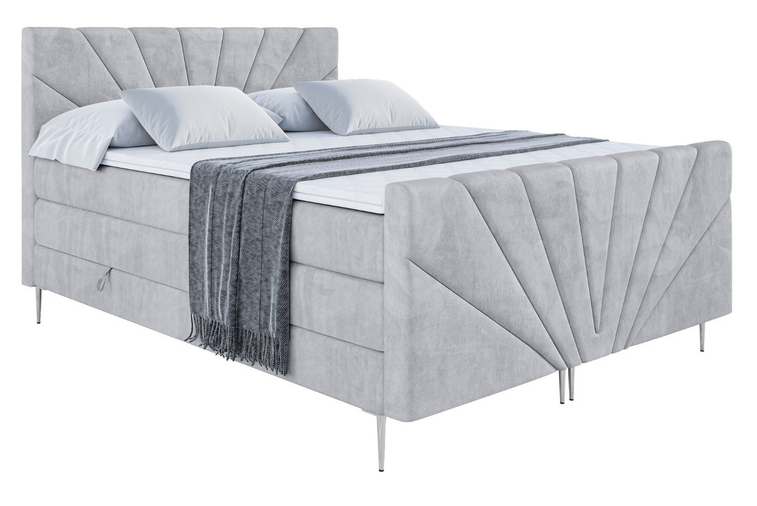 ALTDECOR Boxspringbett MILTIO-F-Z KING (Multipocket-Matratze H4, günstig online kaufen