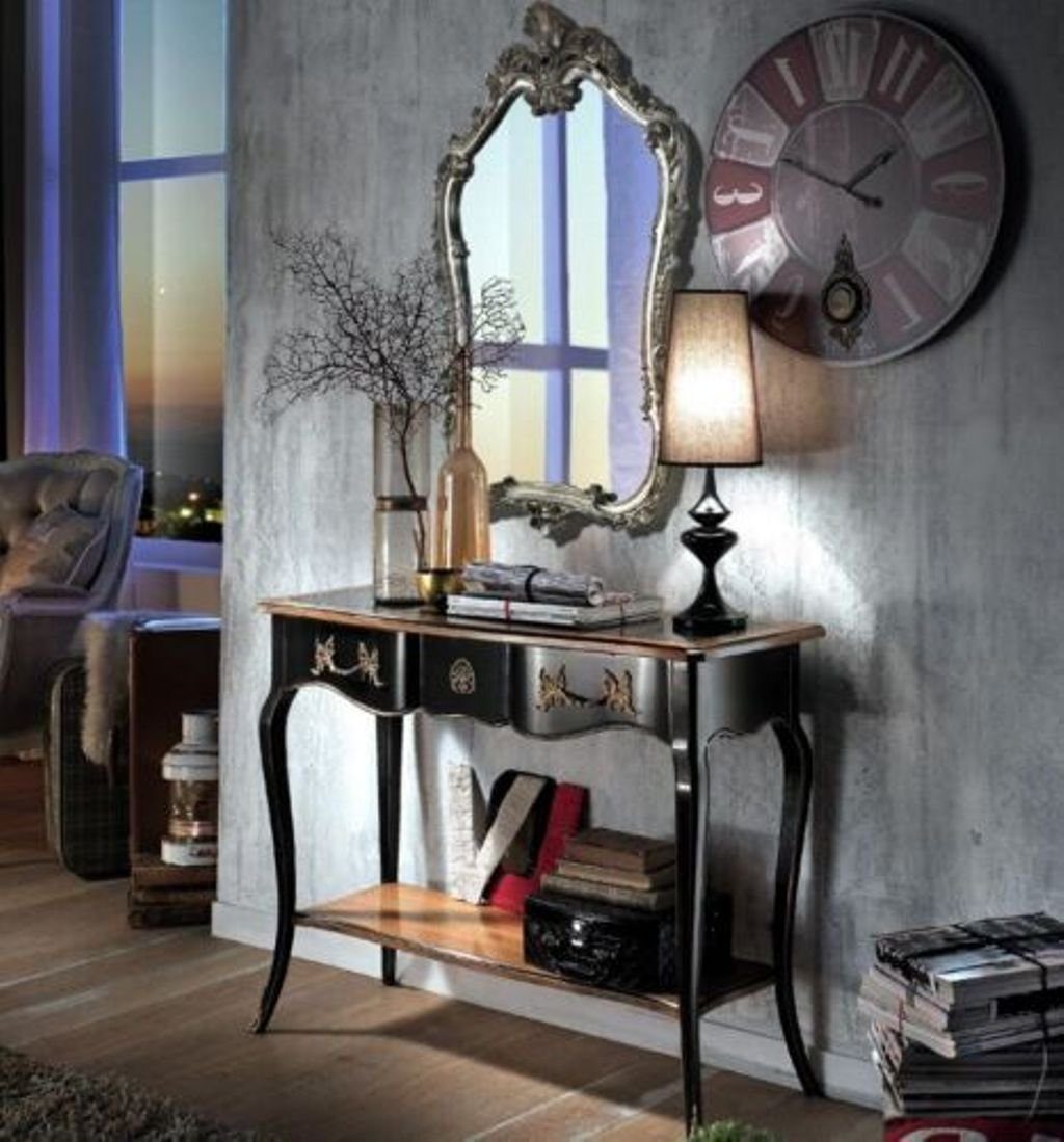 JVmoebel Konsolentisch, Konsolen Tisch mit Spiegel Luxus Klasse Möbel Set Stil Modern 2tlg.