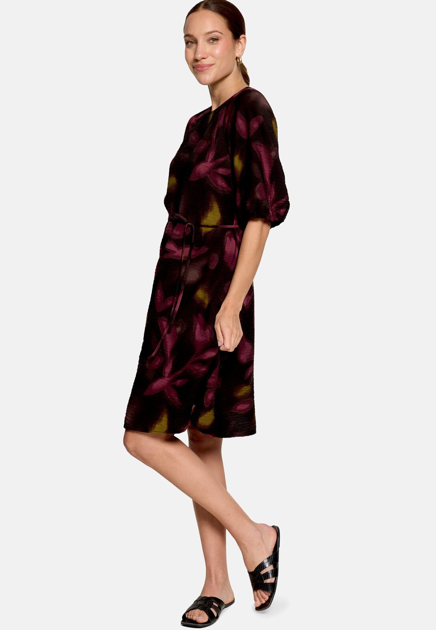 Zero Druckkleid Damen mit Bindegürtel Material
