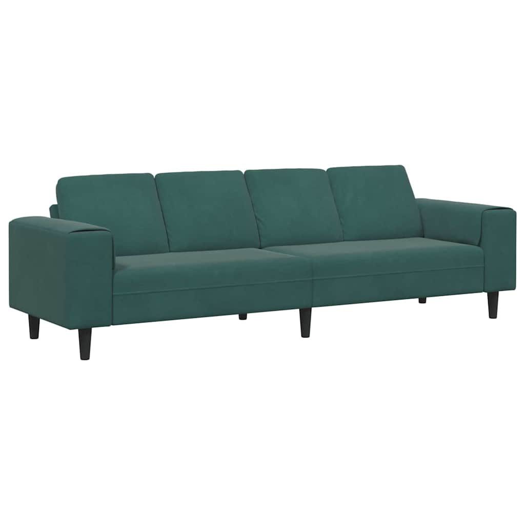 vidaXL Sofa Sofa Set Dunkelgrün Samt, günstig online kaufen