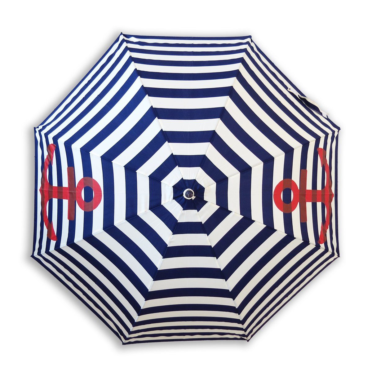 Sonia Originelli Schutz "Maritim" Regenschirm Taschenregenschirm Streifen Anker Stockschirm marine