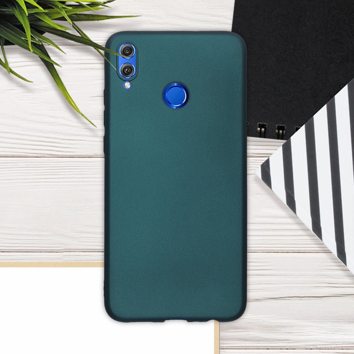 kwmobile Handyhülle Handyhülle für HONOR 8X Hülle, Silikon Case metallisch schimmernd - Schutzhülle Cover