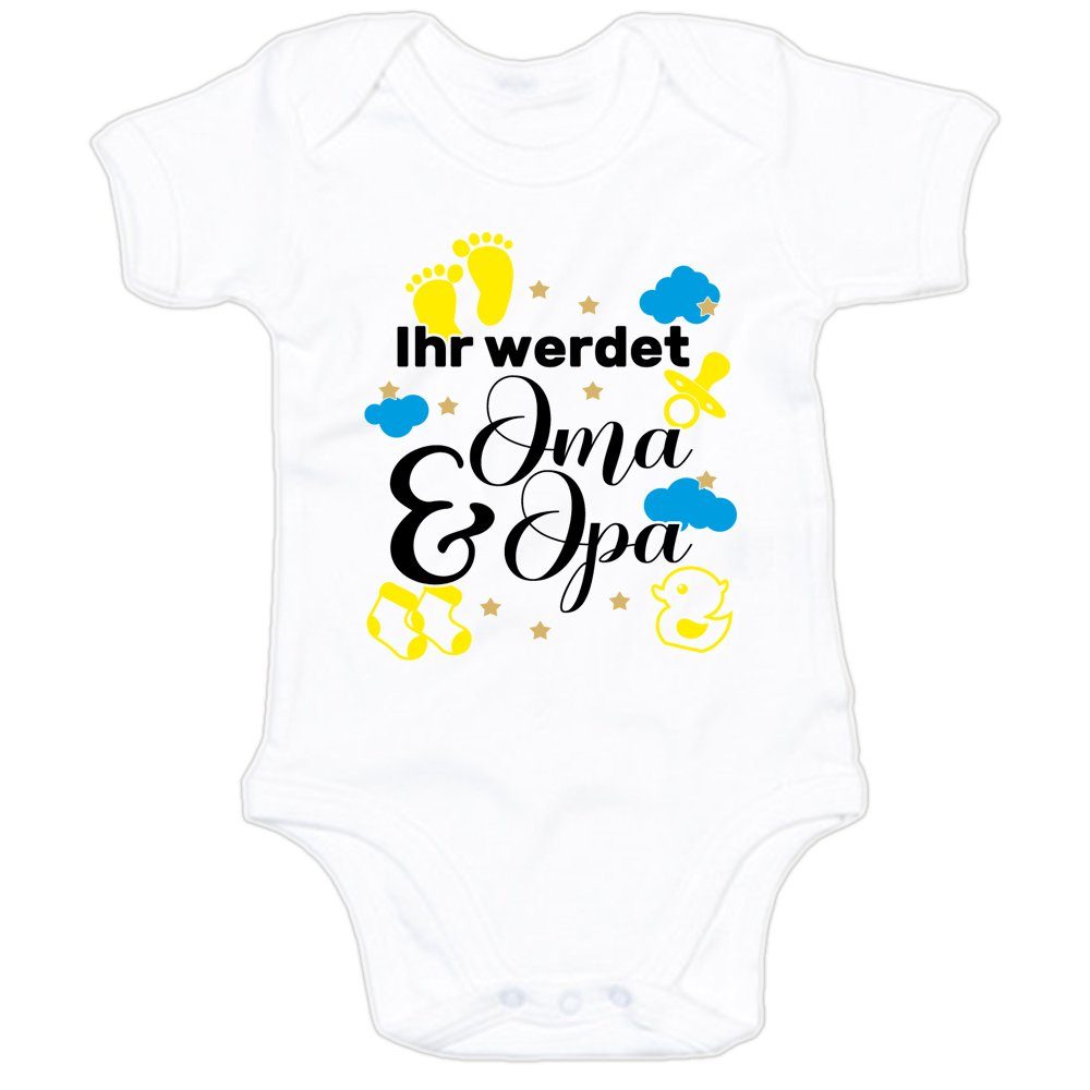 G-graphics Kurzarmbody Ihr werdet Oma & Opa Baby Body mit Spruch / Motiv / Aufdruck • für „Oma & Opa to be“