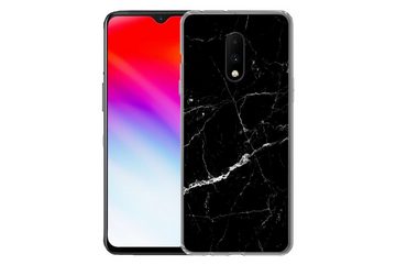 MuchoWow Handyhülle Marmoroptik - Schwarz - Luxus, Phone Case, Handyhülle OnePlus 7, Silikon, Schutzhülle