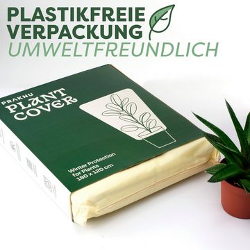 Praknu Pflanzkübel XXL Winterschutz für Pflanzen 120x180 cm (1 St), Pflanzenschutz - Atmungsaktiv - Reißfest - Waschbar - 80 g/m² Stark