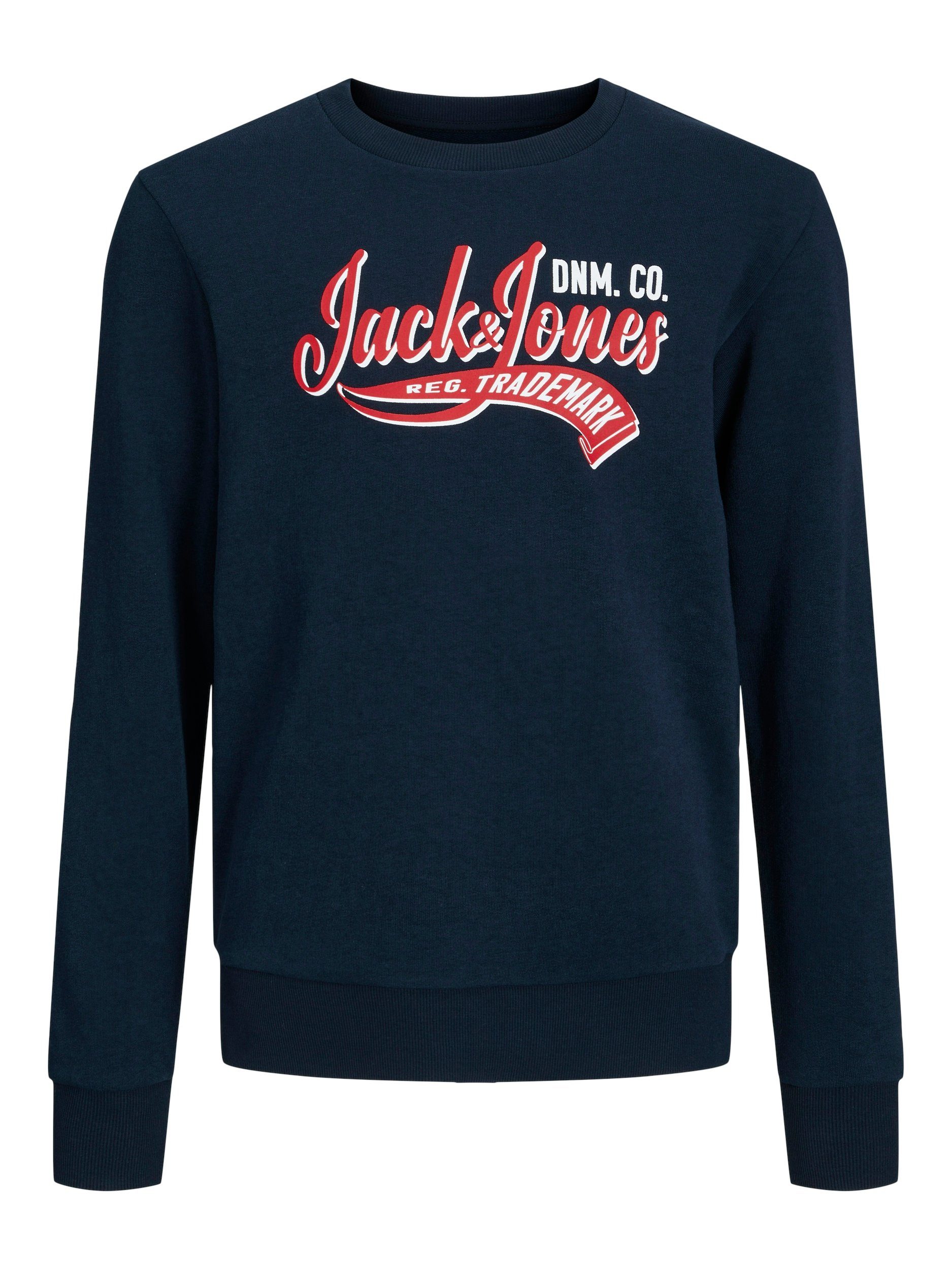 Jack & Jones Junior Sweatshirt JJELOGO SWEAT CREW NECK 2 COL SS24 JNR navy blazer