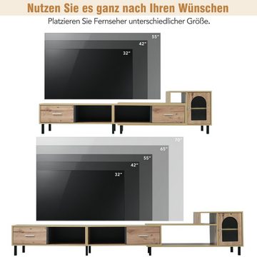 HAUSS SPLOE TV-Schrank Erweiterbarer TV-Schrank 200-278cm in Holzoptik