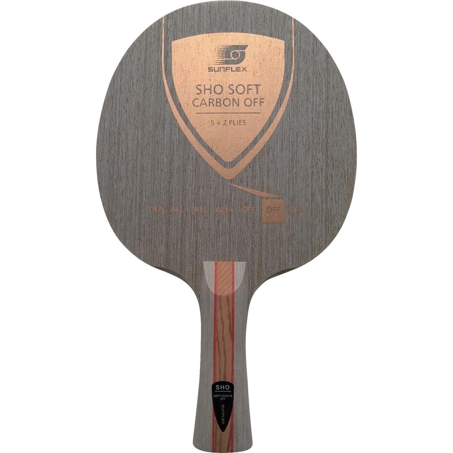Tischtennisschläger SHO Soft Carbon Off Tischtennis-Holz, gerader Griff