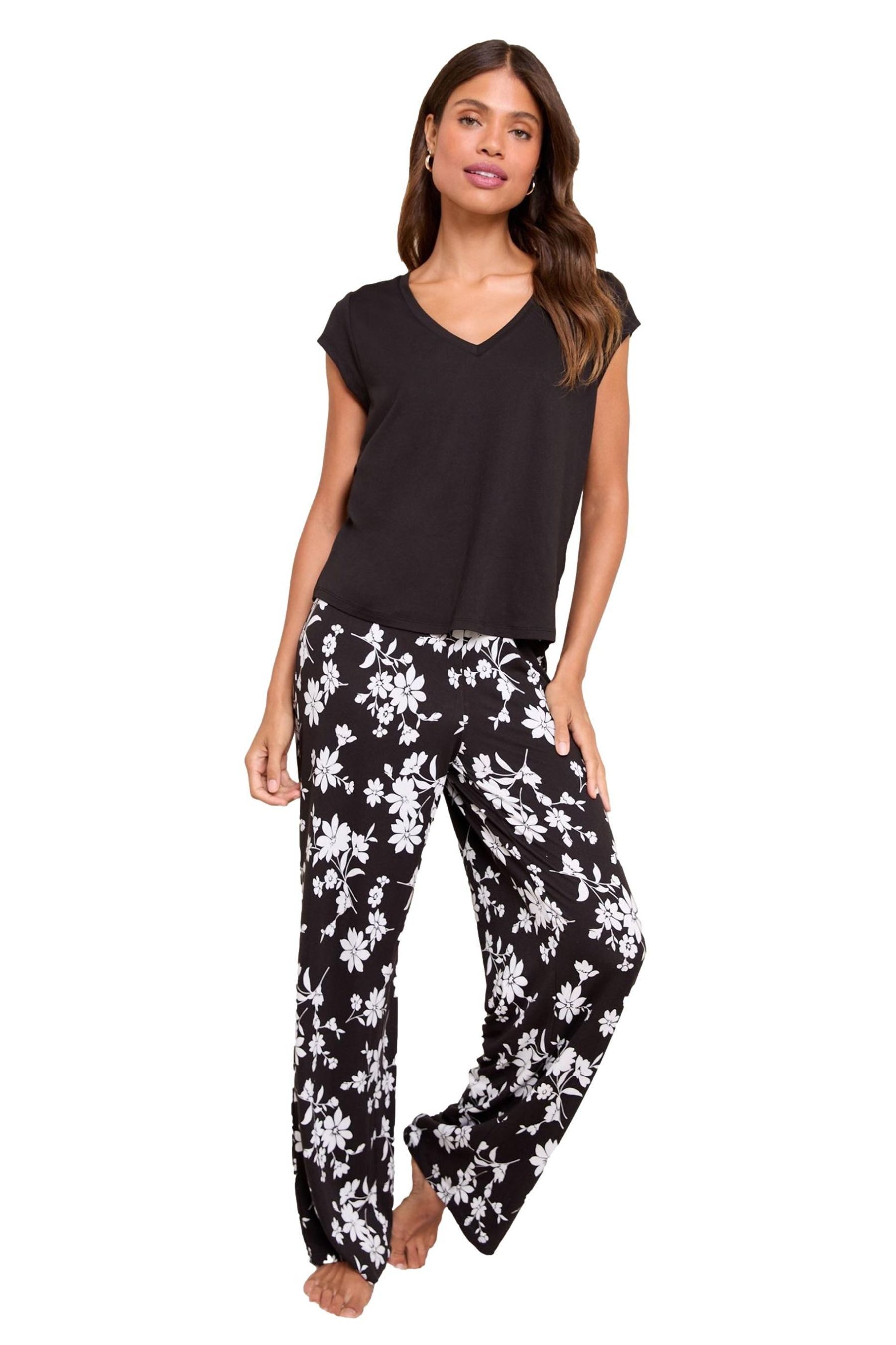 Pyjama Lipsy Jersey-Pyjama mit T-Shirt und Hose, Regular