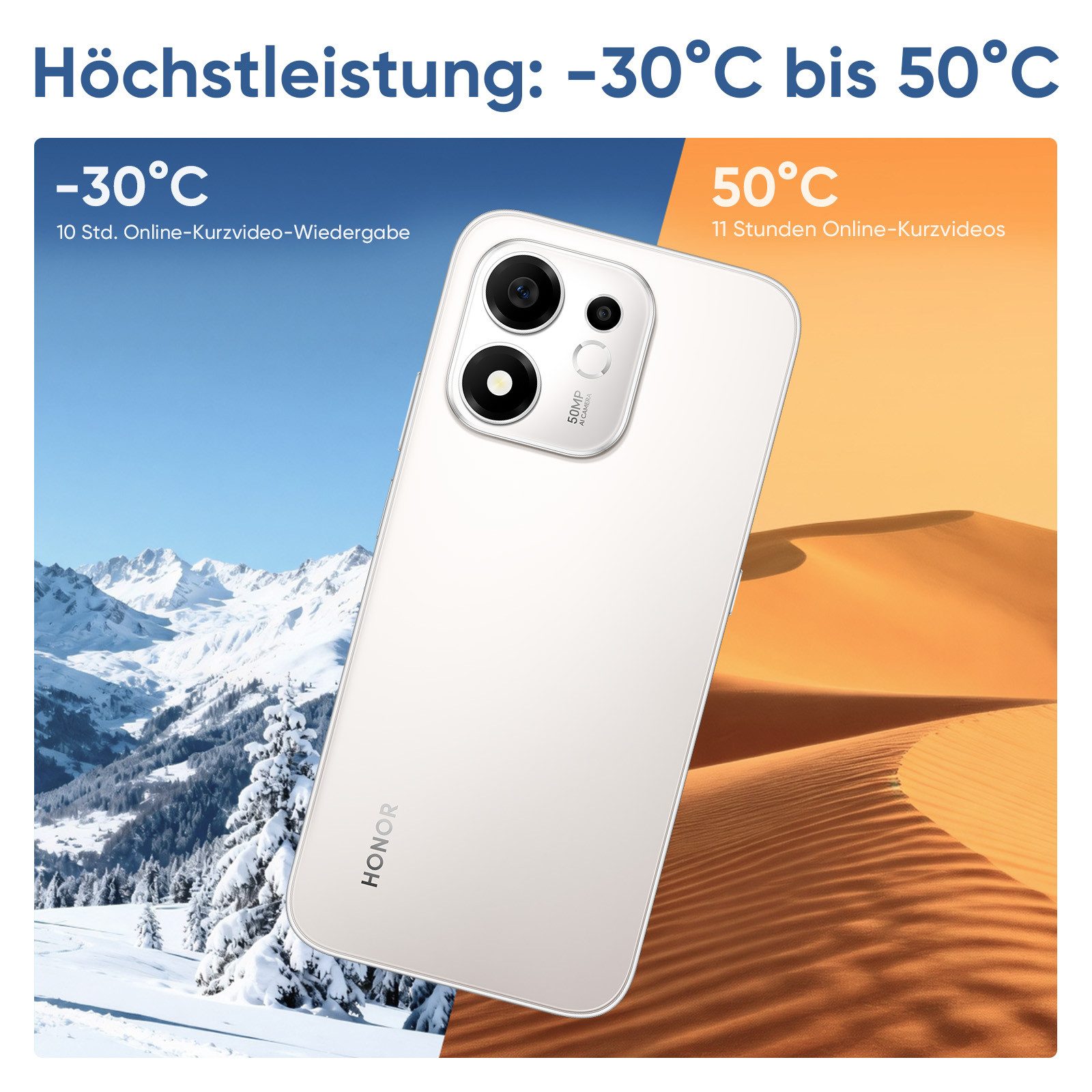 Honor HONOR 600 Smart 5G Smartphone 7700mAh Akku 45W SuperCharge AI-Taste Smartphone (128 GB Speicherplatz) – Bild 3 von 5