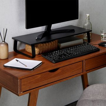 CARO-Möbel Schreibtischaufsatz, Bildschirmaufsatz STANFORD - Monitorständer, Schwarz, 60cm