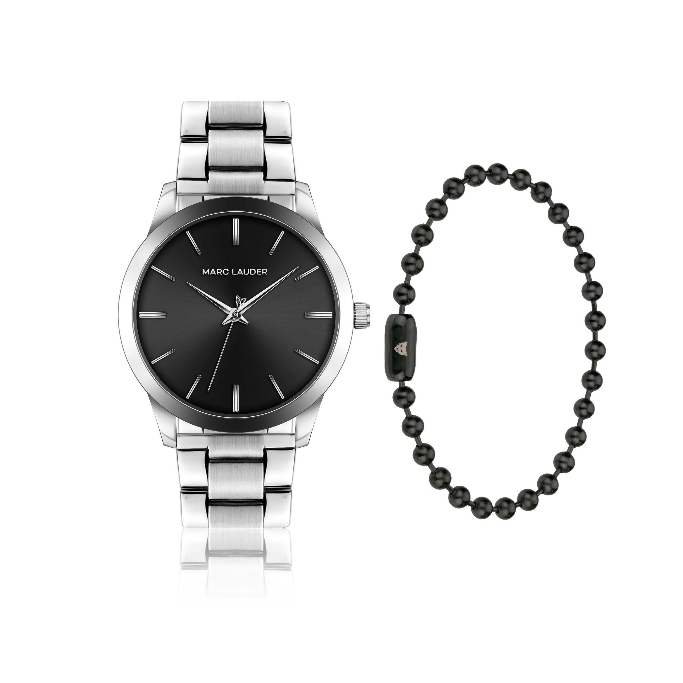 MARC LAUDER Quarzuhr SMC7-1 Lyon Silver Link Set