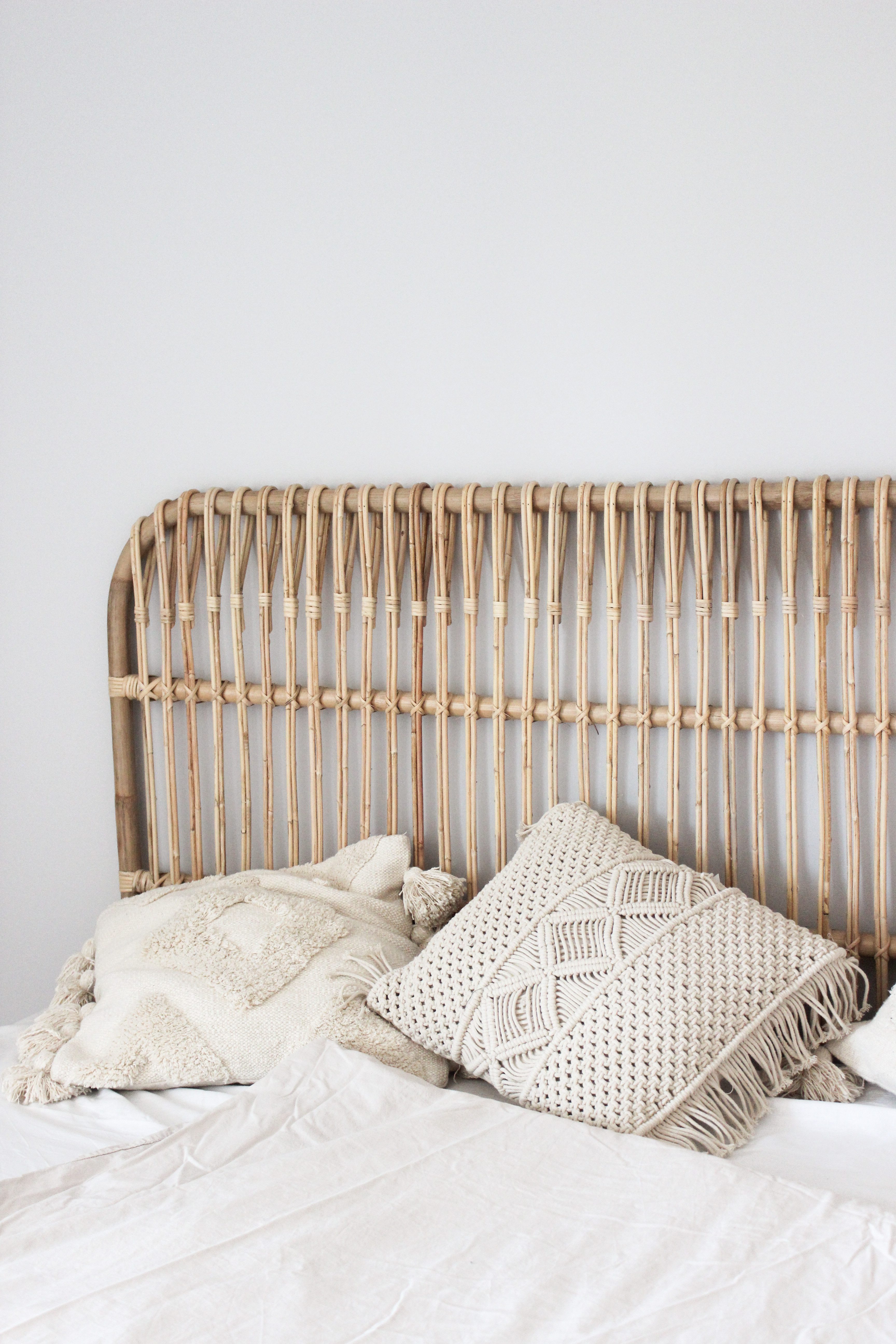 Yoli living GbR Bettgestell Rattan Bettkopfteil