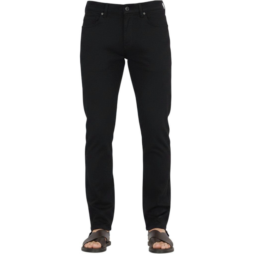 Chinohose Schwarze Strickhose im Slim Fit