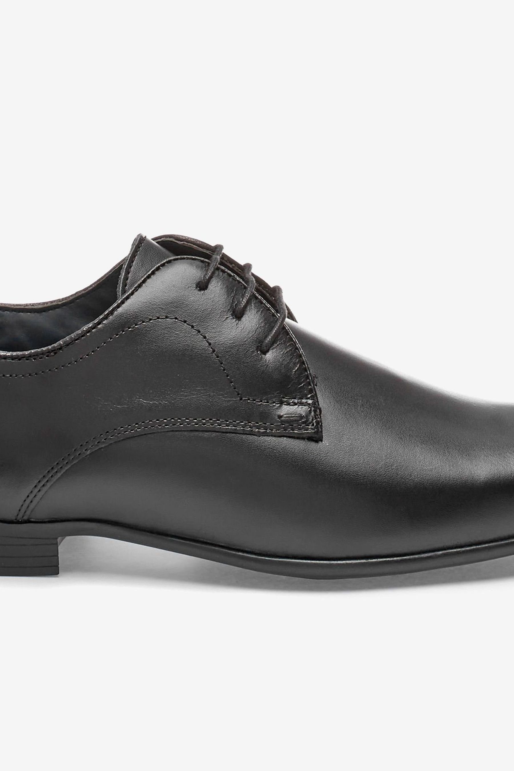 Next Unifarbene Derby-Schuhe aus Leder Schnürschuh günstig online kaufen