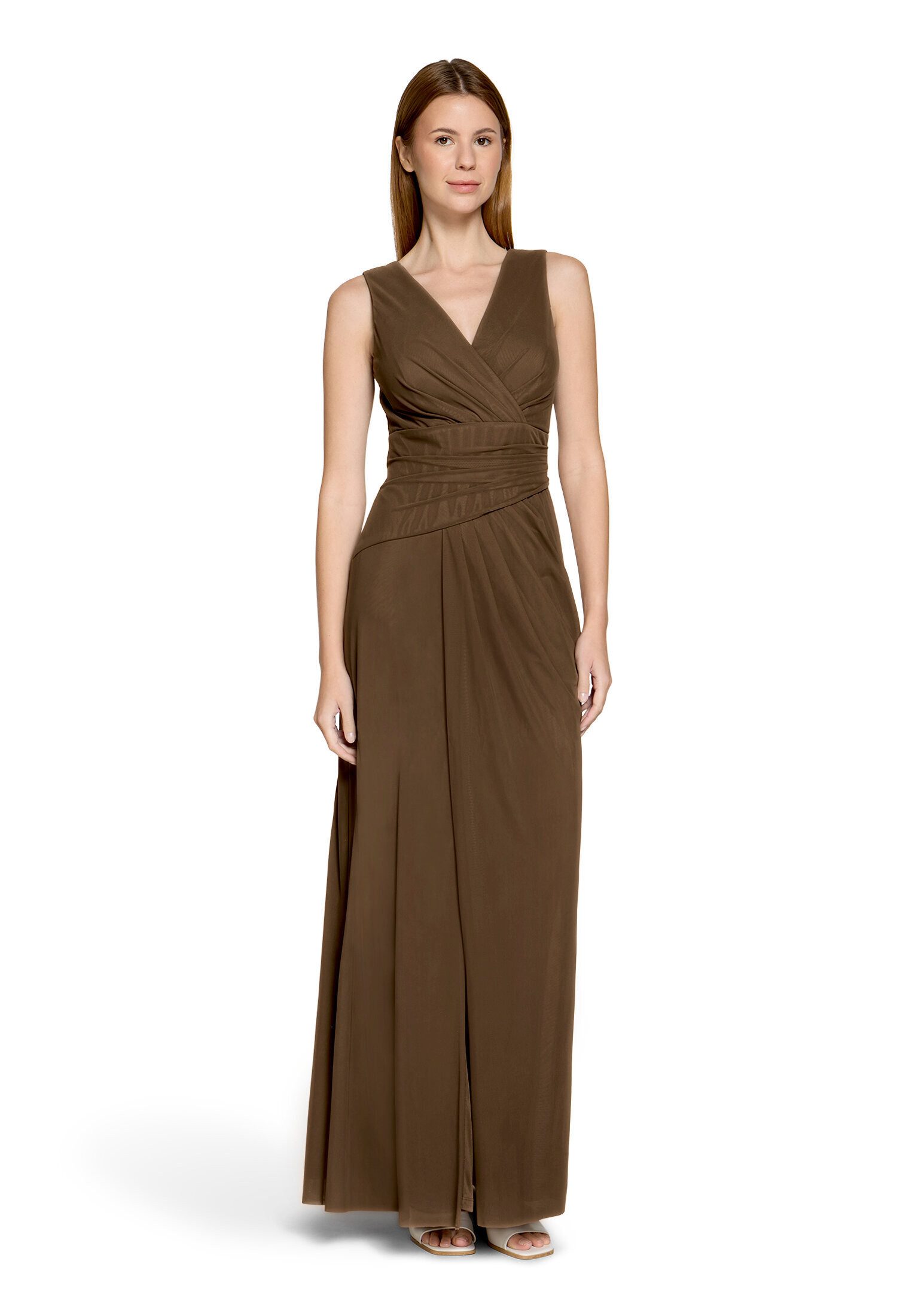 Vera Mont Abendkleid Damen mit V-Ausschnitt Falten