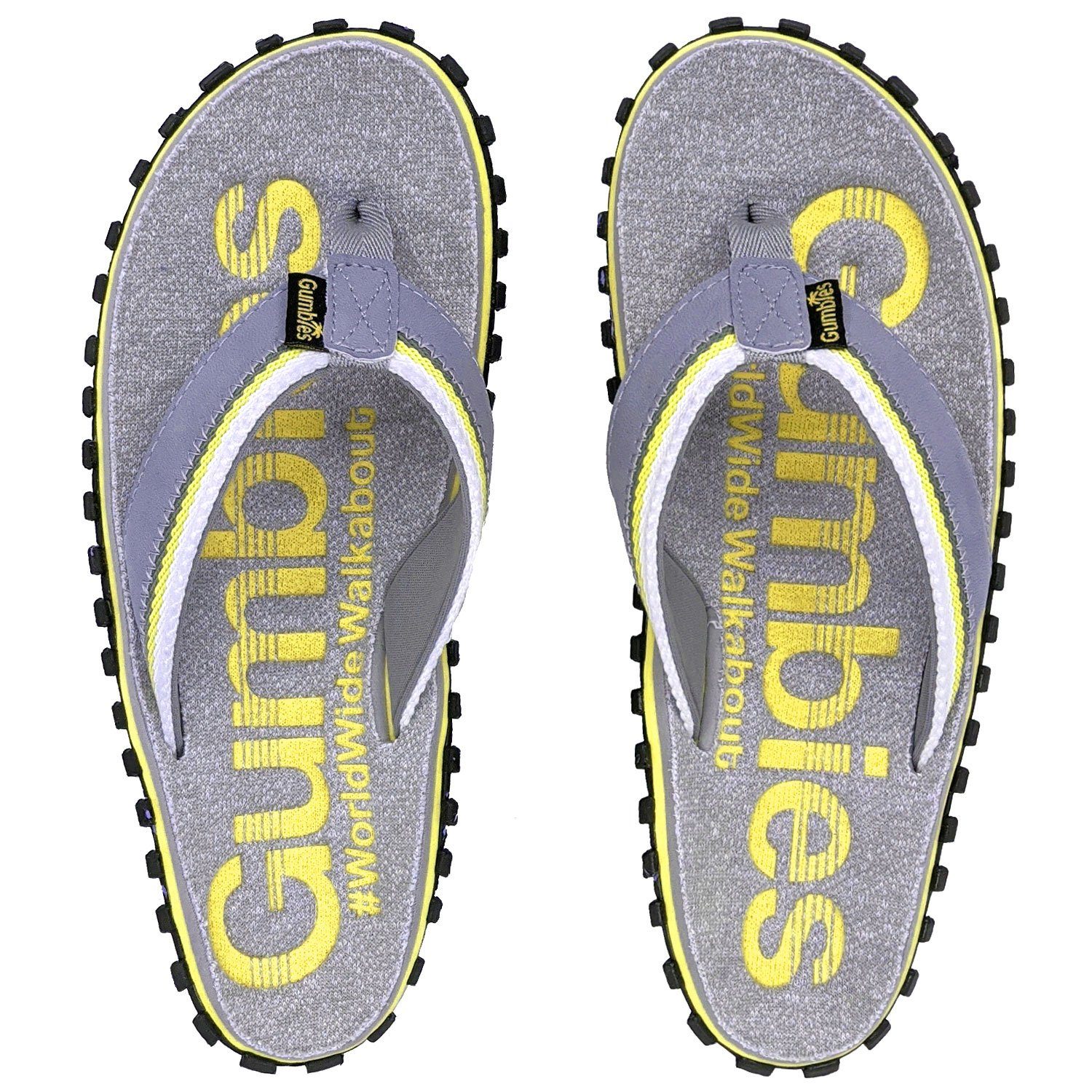 Gumbies Cairns in Yellow T-Strap-Zehentrenner aus recycelten Materialien »in farbenfrohen Designs«