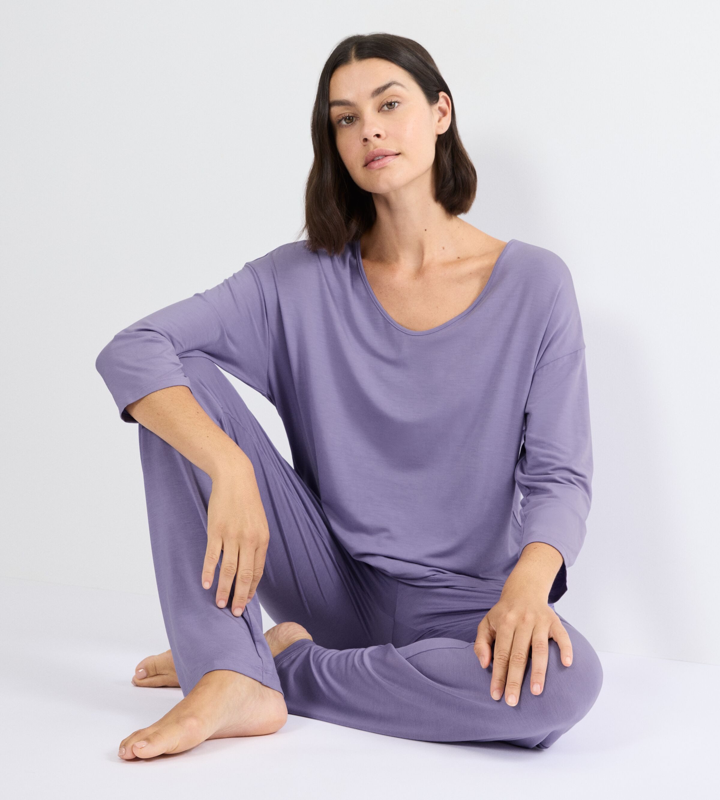 Triumph Schlafanzug Timeless Sensuality PK 3/4 Sleeves atmungsaktiv und weich, Spitze