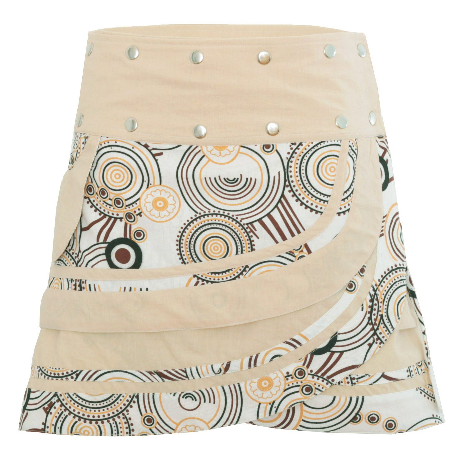 PUREWONDER Wickelrock Wickelrock mit verspielten Kreisen und Schnürung Nr. 181 Weiß Baumwolle Einheitsgröße