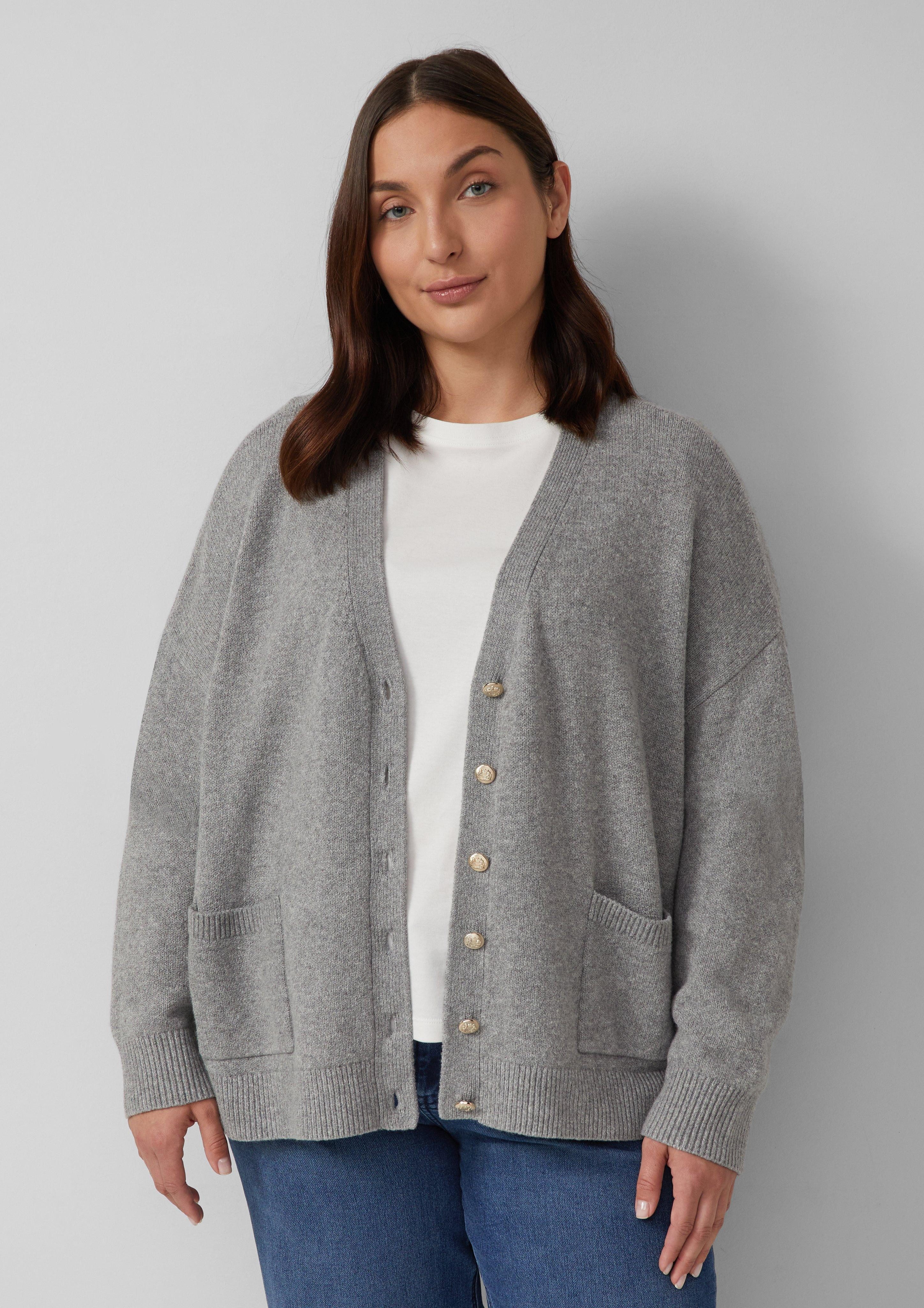 s.Oliver Strickjacke Locker geschnittene Strickjacke mit günstig online kaufen