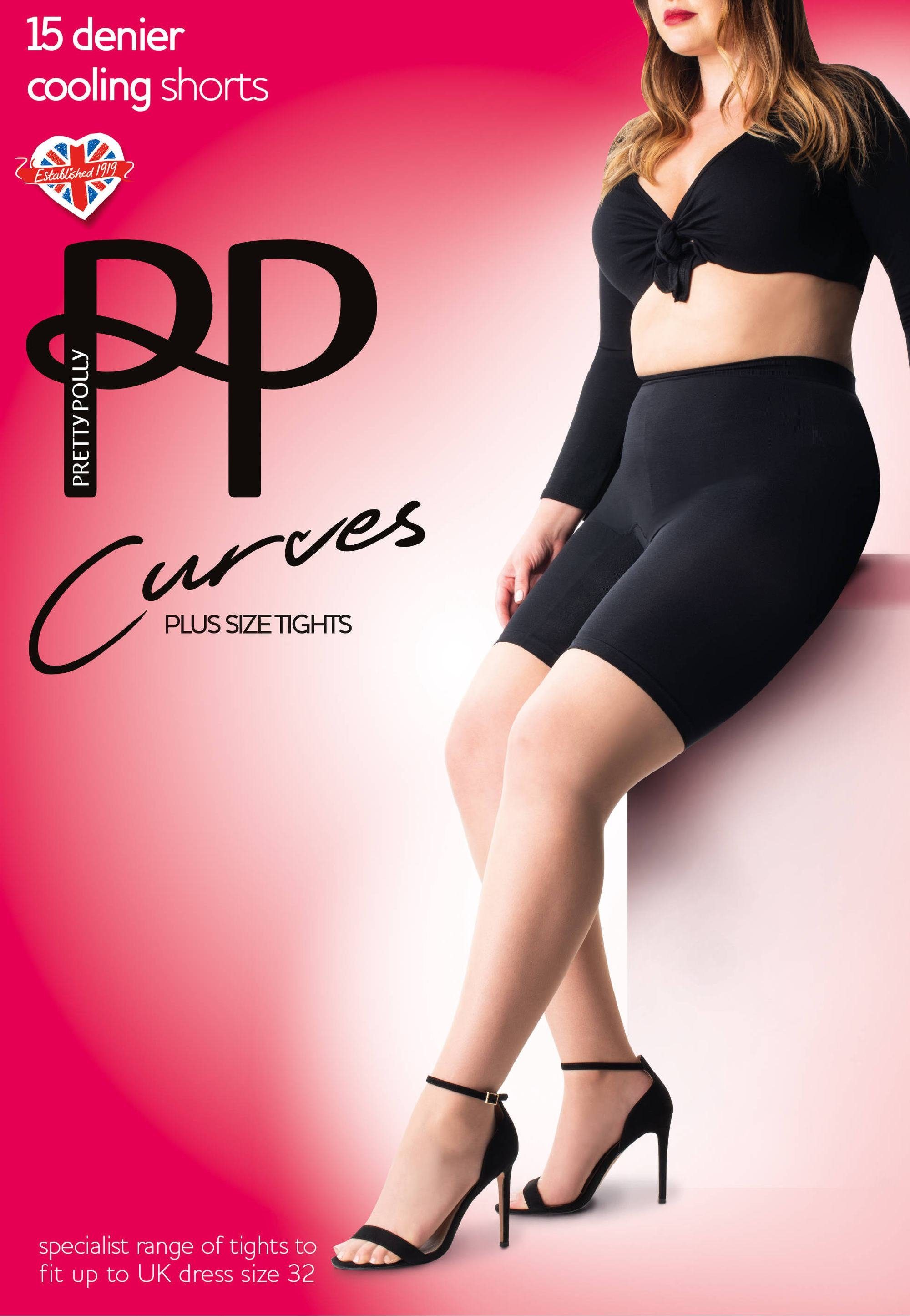 Pretty Polly Miederslip Curves Cooling Short Black Sheer