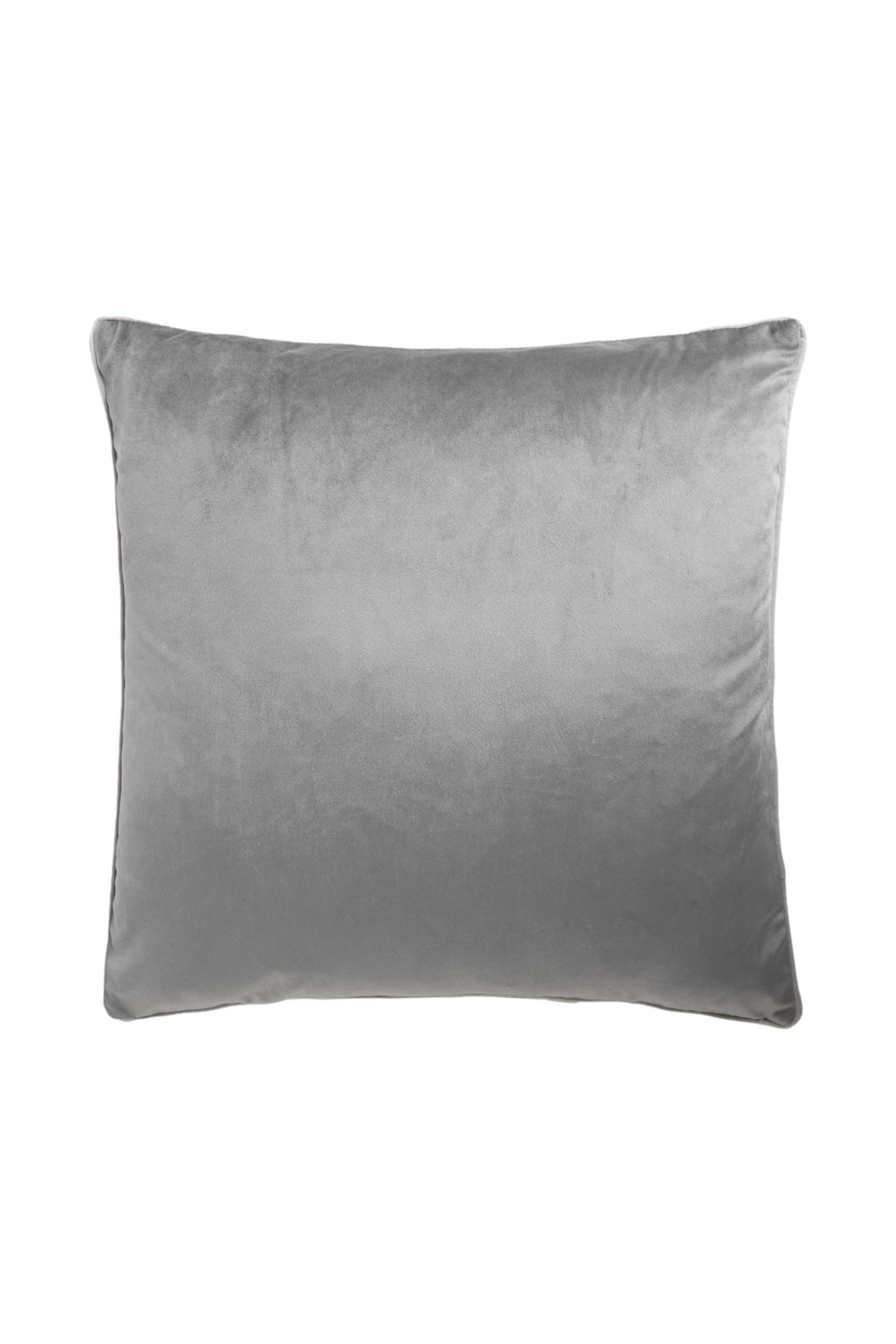 Dekokissen Kissen aus Mattsamt mit Kontrastbiesen, 59 x 59 cm