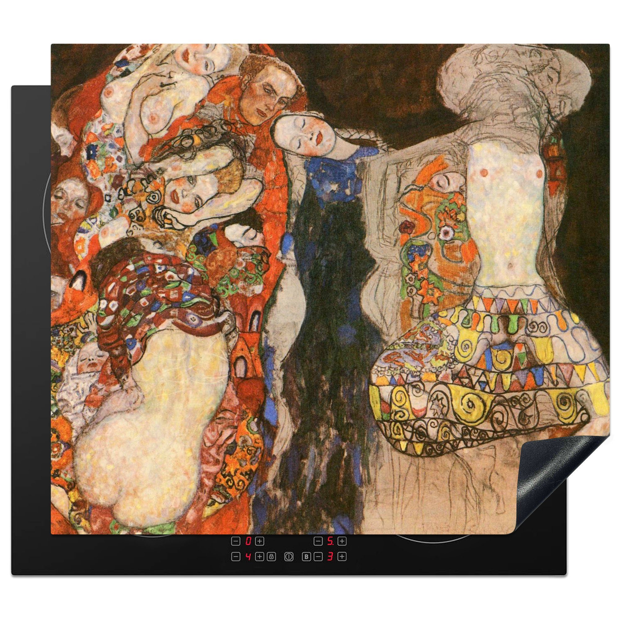MuchoWow Herdblende-/Abdeckplatte Das Gemälde der Braut - Gustav Klimt, Vinyl, (1 tlg), 59x52 cm, Ceranfeldabdeckung für die küche, Induktionsmatte