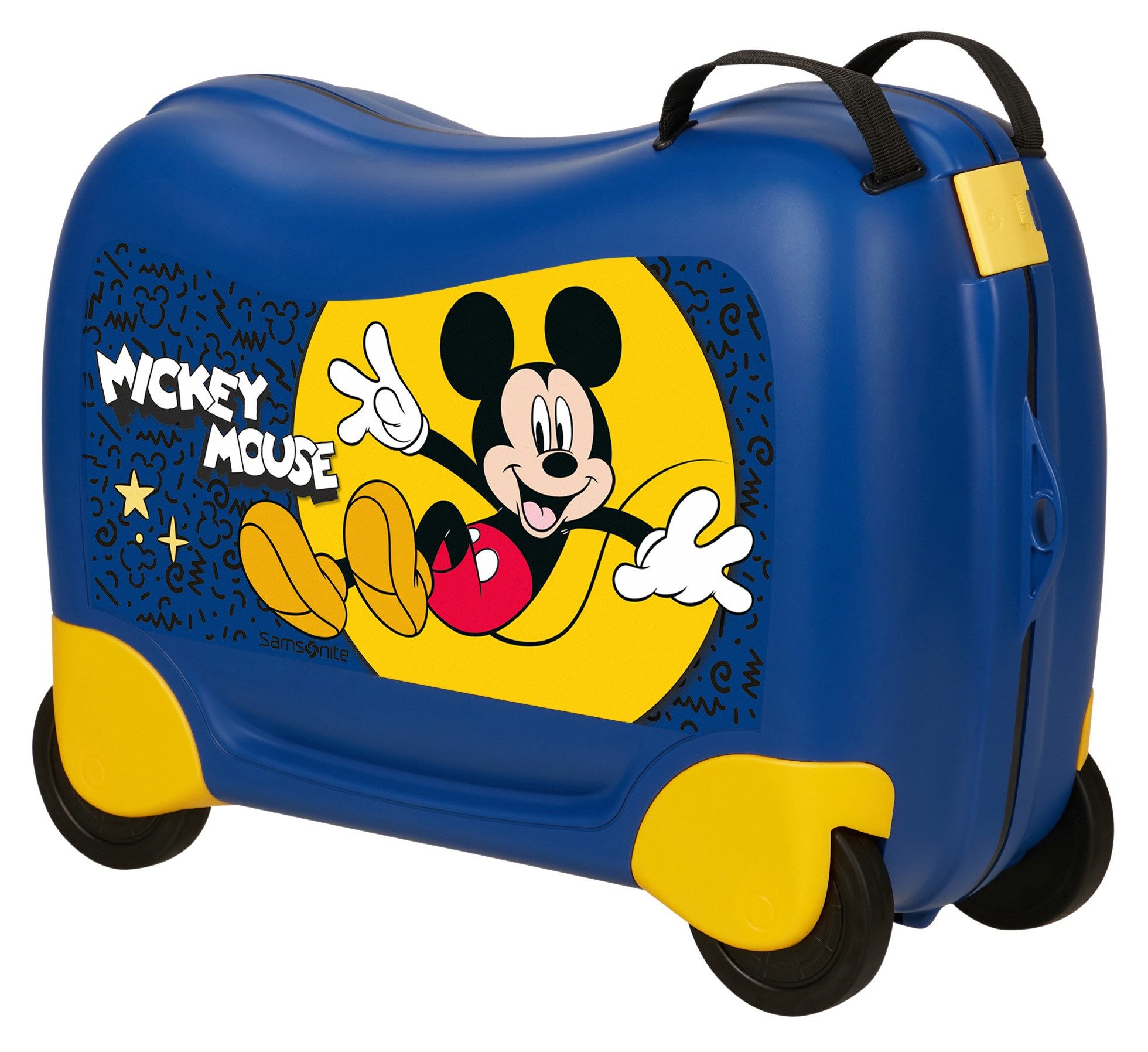 Samsonite Kinderkoffer DREAM2GO DISNEY, MICKEY HAPPY, 4 Rollen, aus Polypropylen, mit Haltegurt, mit Kreuzspannbändern im Hauptfach