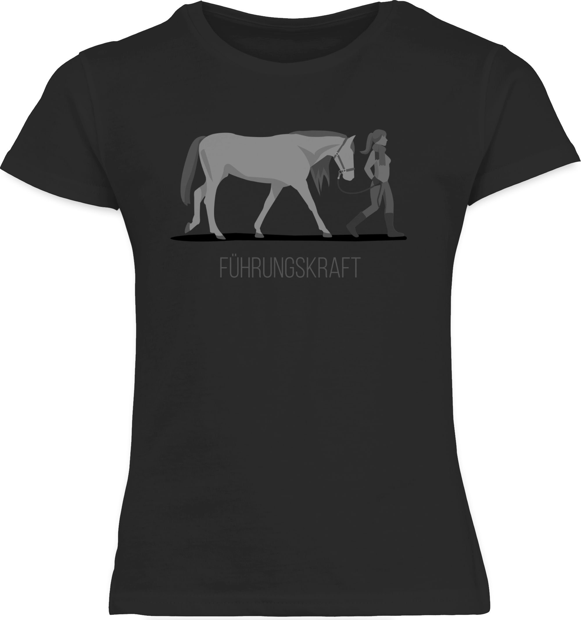 Schwarz 2 Pferd T-Shirt Shirtracer Führungskraft