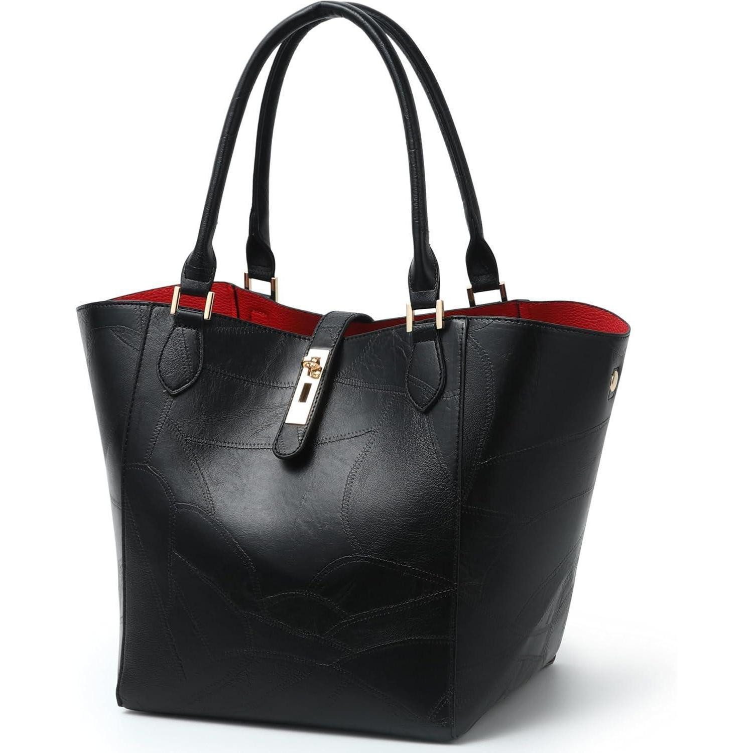 LuxusKollektion Henkeltasche Shopper Tasche Damen Groß Leder Handtasche Wor günstig online kaufen