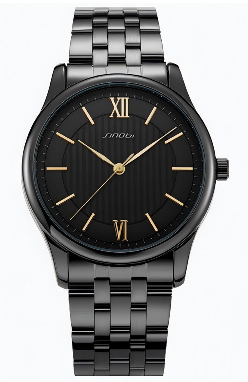 Quarzuhr Quarzuhr Armbanduhr Edelstahl Herren Uhr, Multifunktionsuhr Herrenuhr