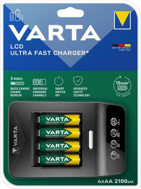 VARTA LCD Ultra Fast Charger+ Batterie-Ladegerät (8000 mA)