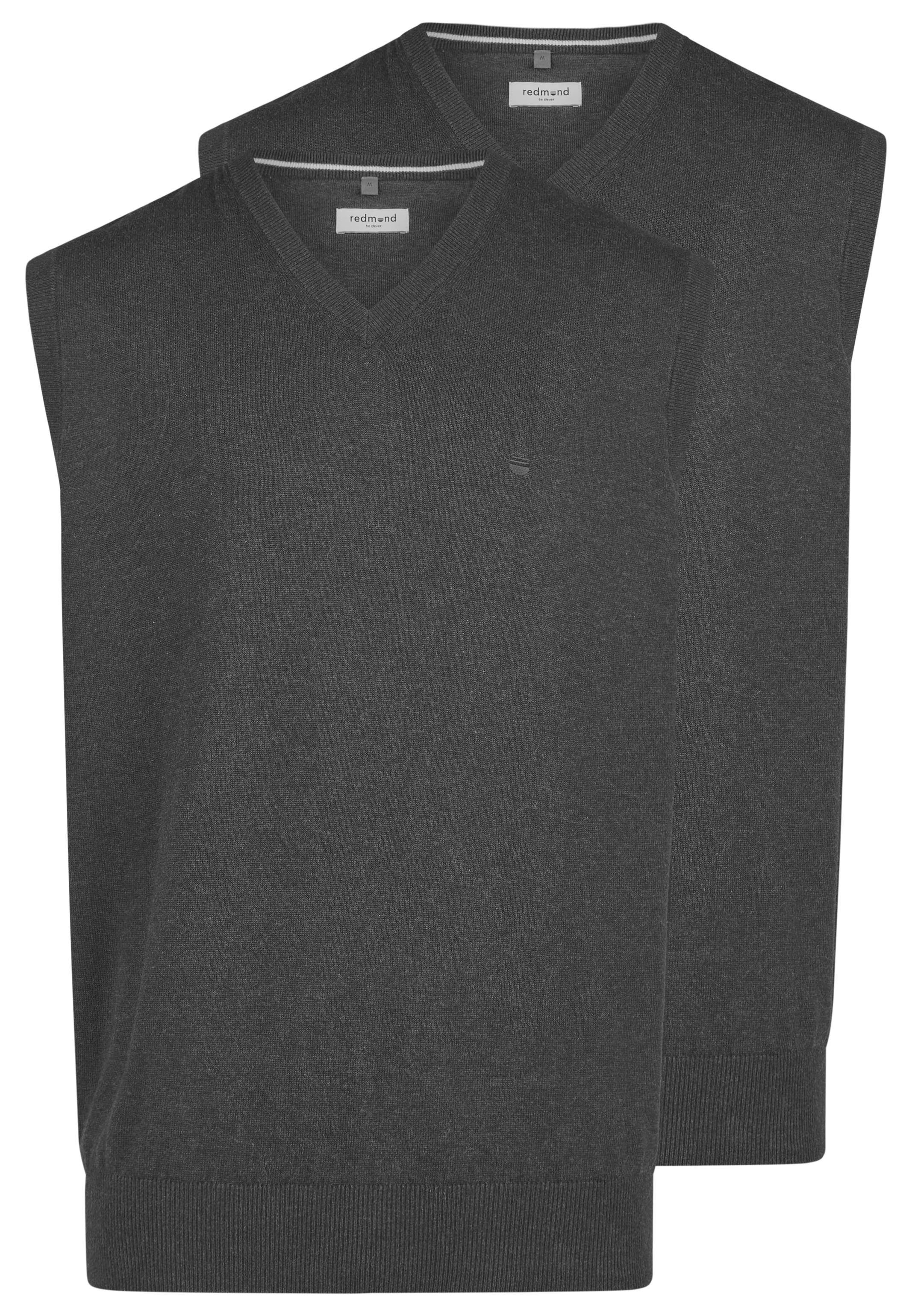 Redmond Pullunder 2er Pack Basic (Spar-Set, 2-tlg) Pullunder - Baumwolle - Atmungsaktiv - Weicher Feinstrick