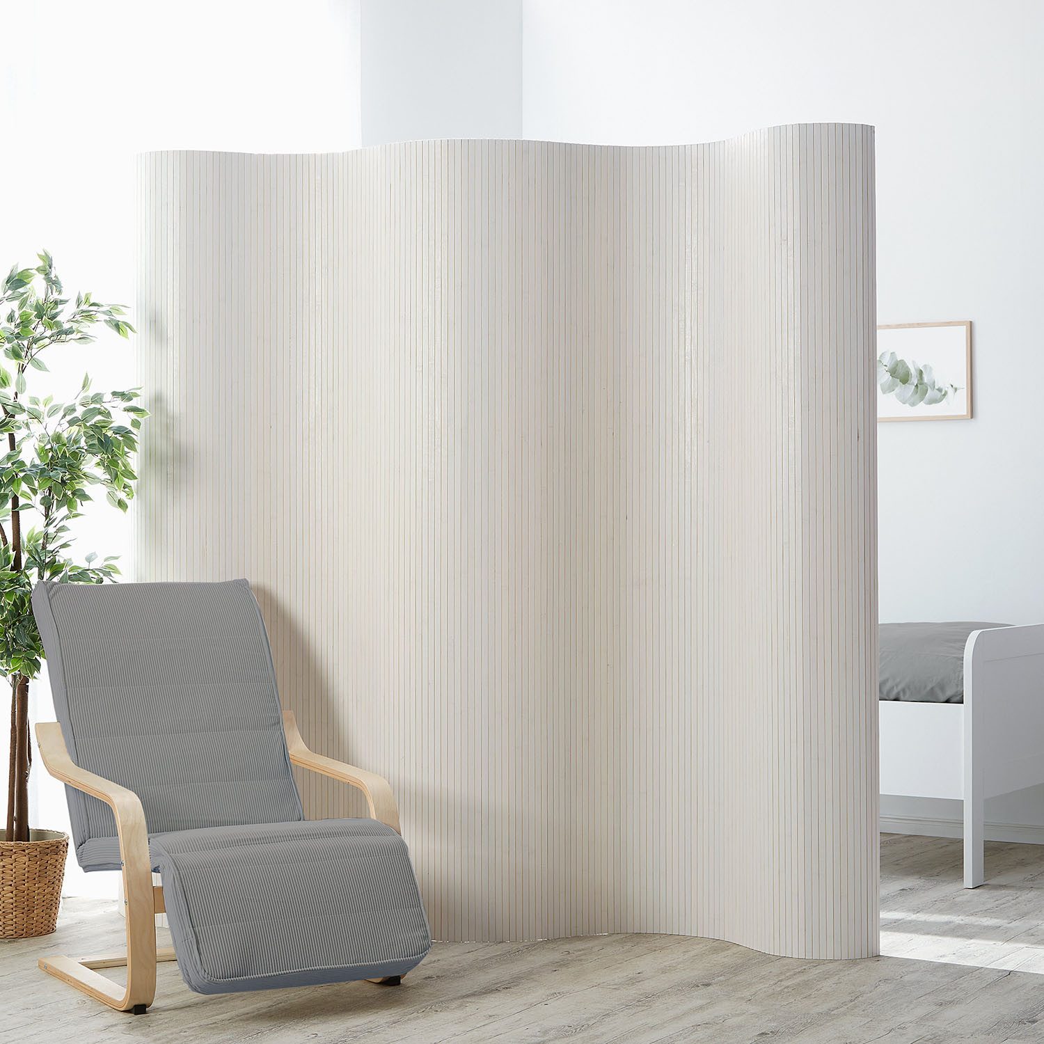 Homestyle4u Paravent Raumteiler Trennwand Bambus Sichtschutz günstig online kaufen