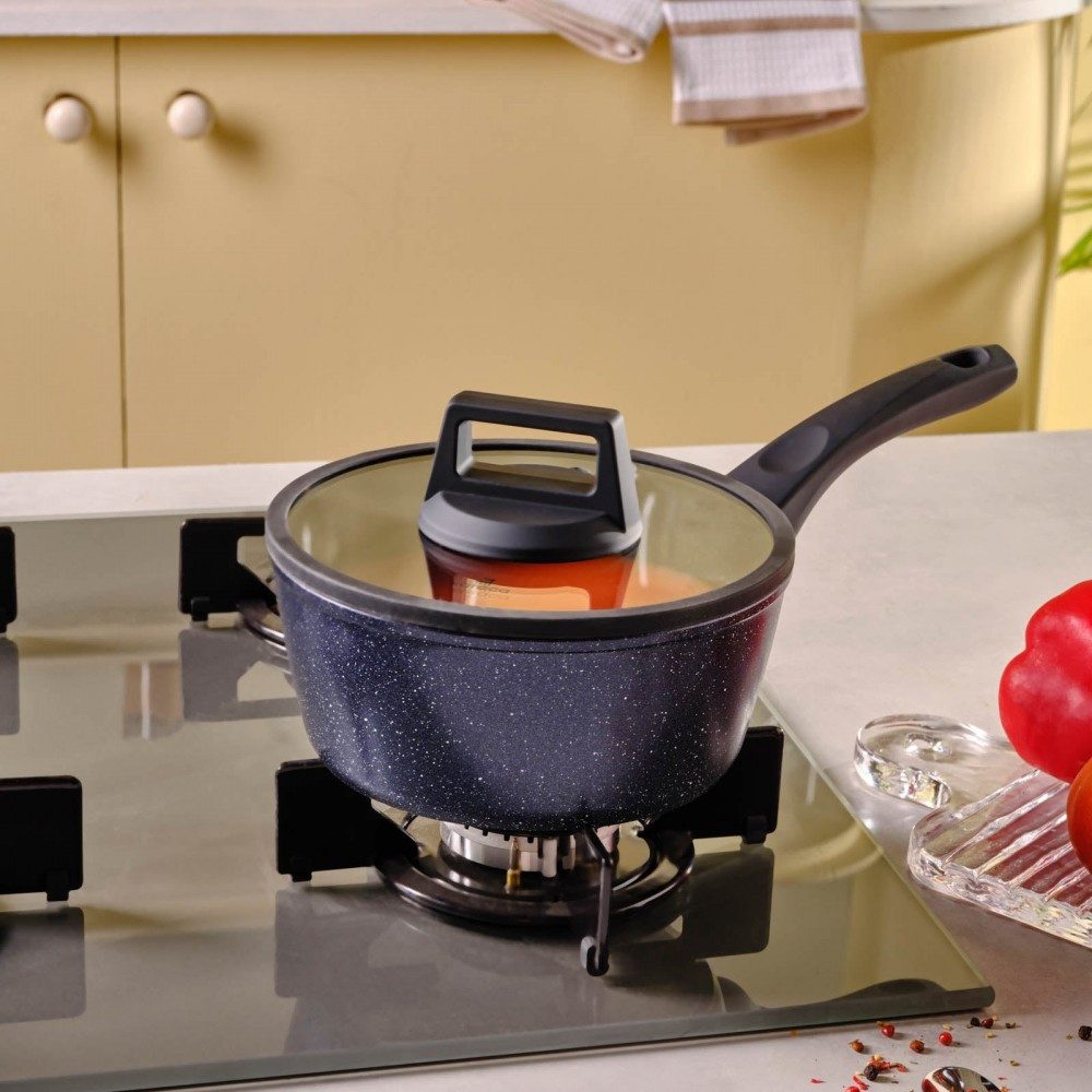 Karaca Topf-Set Karaca Aqua Granit Kochtopf Suppentopf Kochgeschirr Topf 18 cm