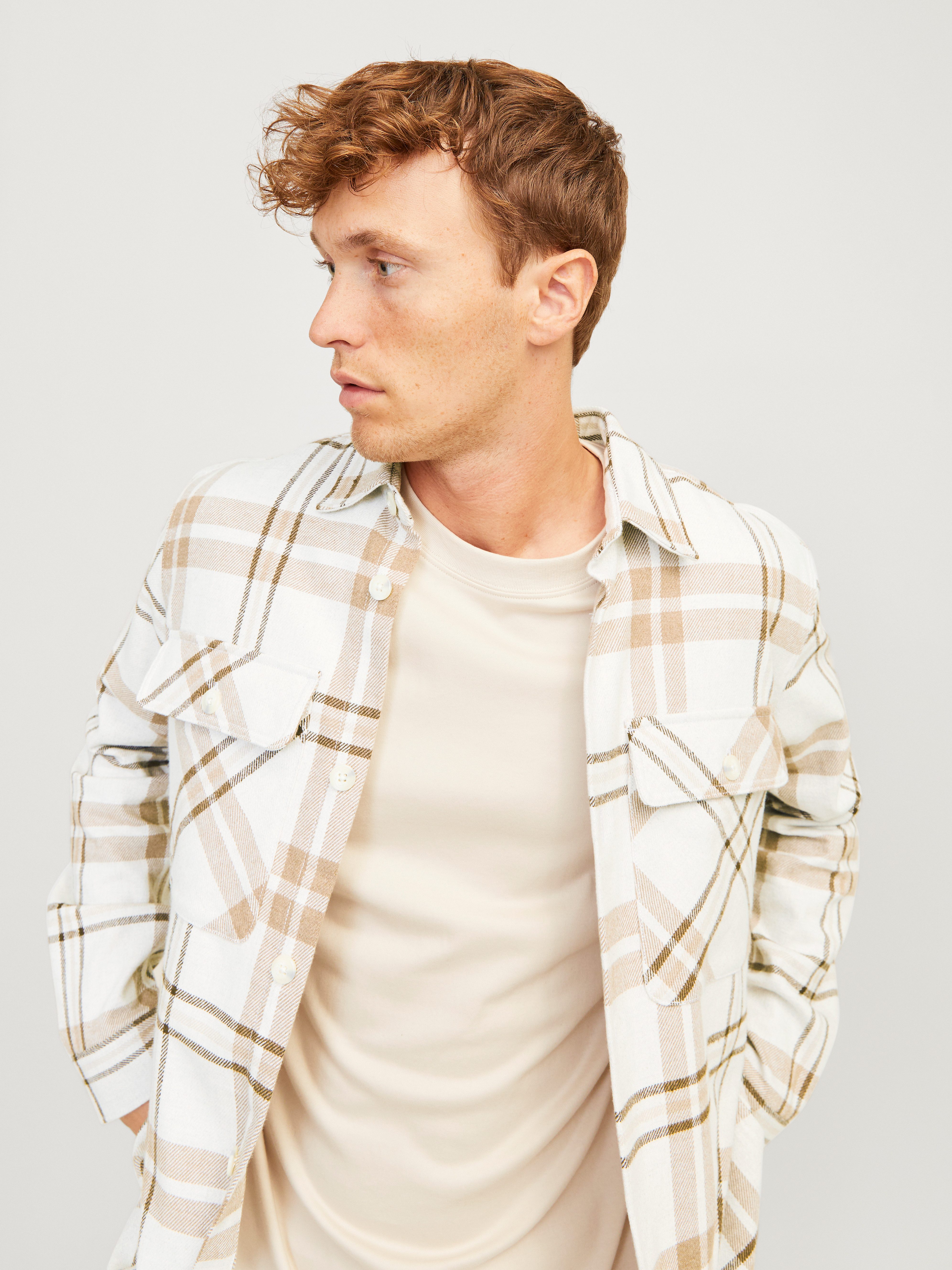 Jack & Jones Langarmhemd JPRRAYMOND MELANGE CHECK LS OVERSHIRT SN günstig online kaufen