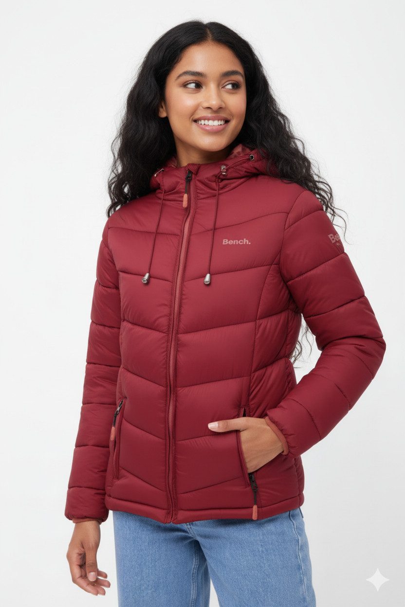 Bench. Steppjacke JIYRA leichte, taillierte Übergangsjacke mit breiter Steppung und Kapuze