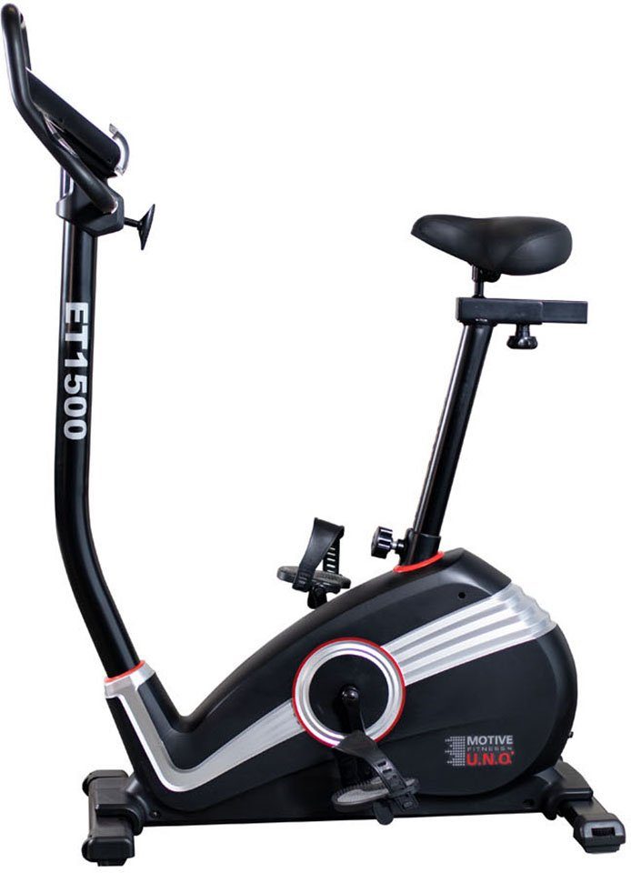 MOTIVE FITNESS by U.N.O. Ergometer ET 1500 (mit Tablet-Halterung), 150 kg max. Benutzergewicht, Fahrrad, 32 Widerstandsstufen