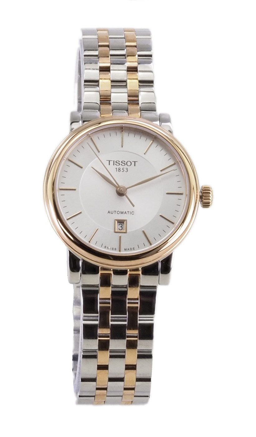 Tissot Automatikuhr Tissot Damen Automatik Uhr T-Classic Carson T1222072203101, (Rosegold)