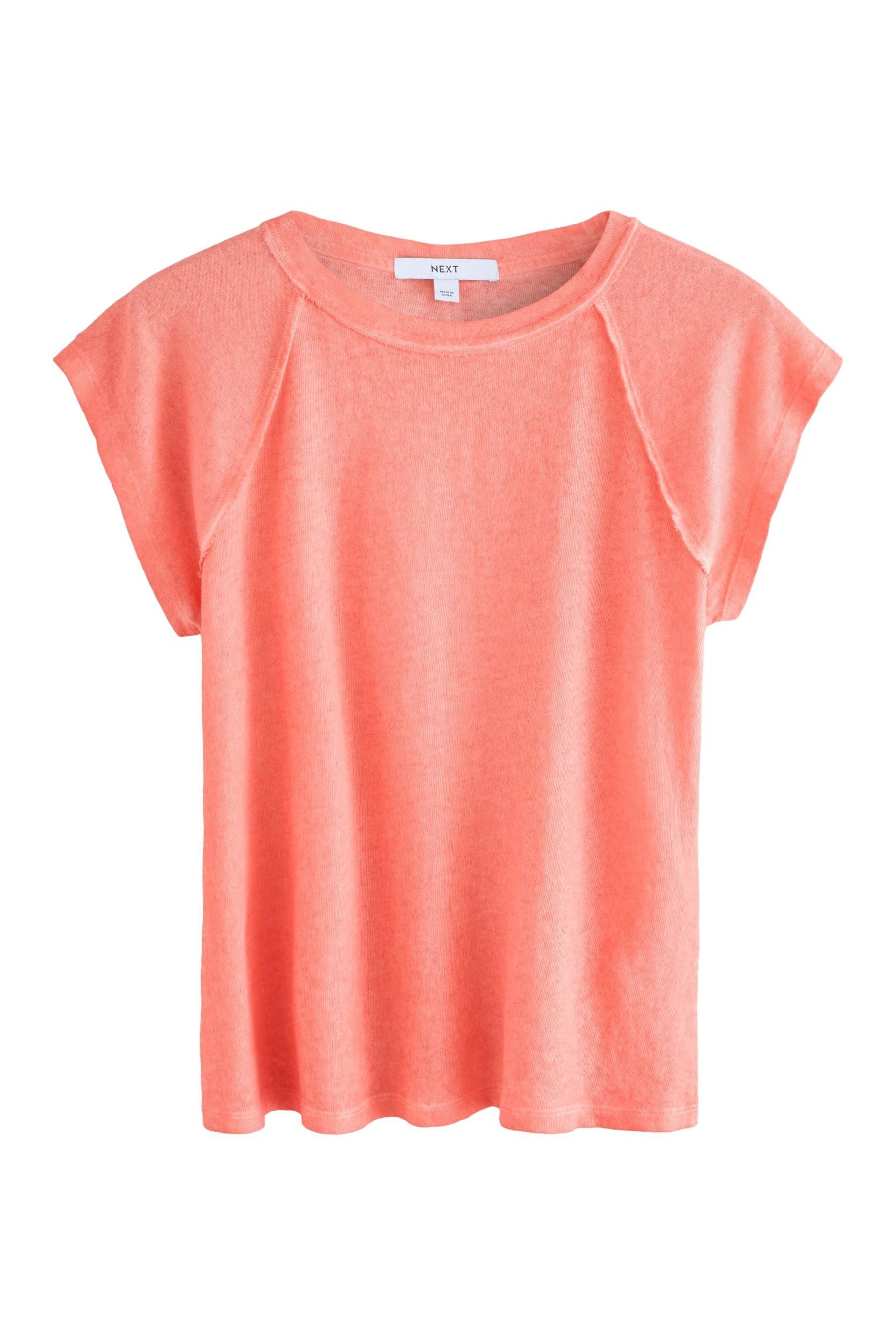 Next Shirttop Gewaschenes T-Shirt mit offenen Saumdetails (1-tlg) günstig online kaufen