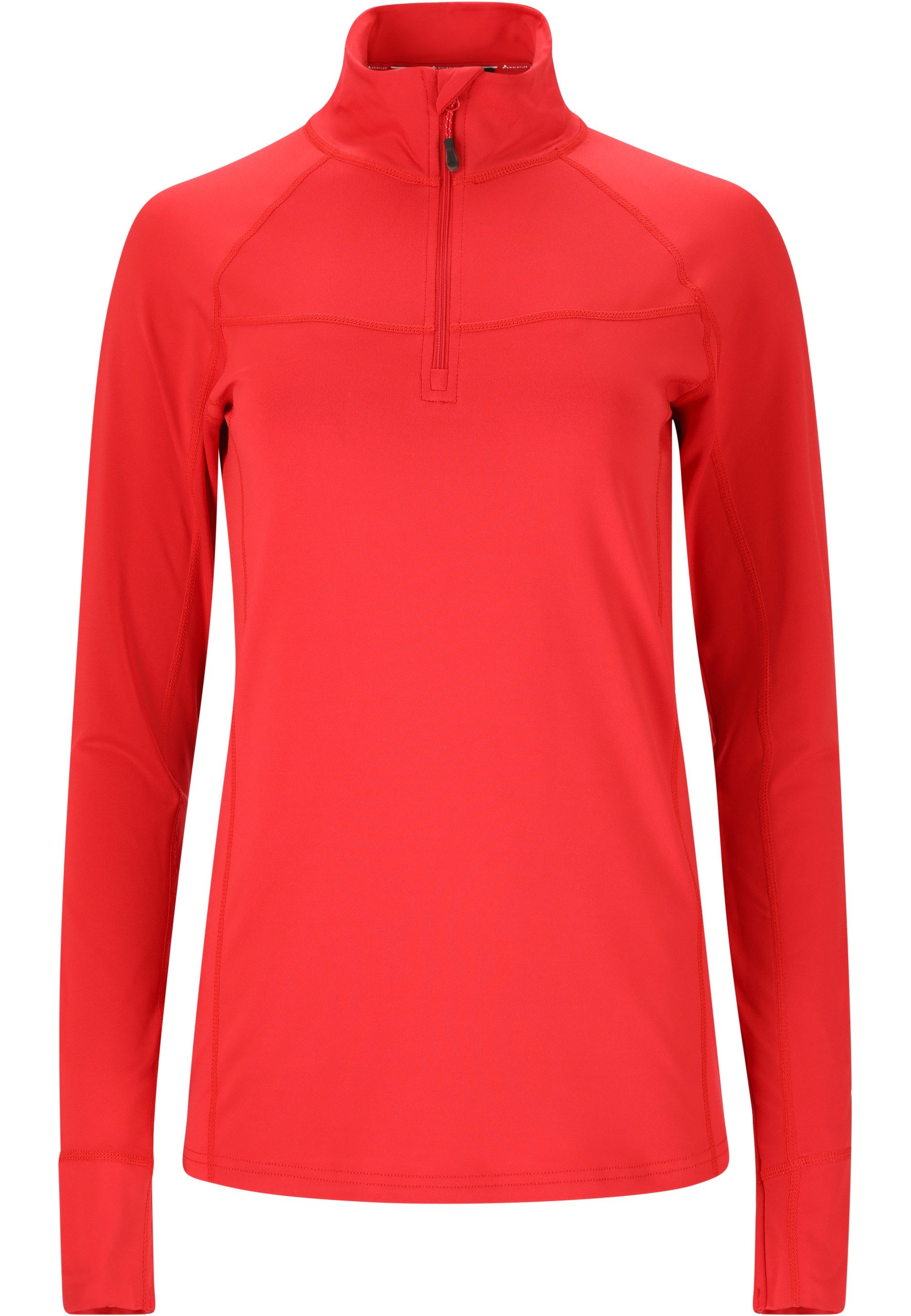 WHISTLER Langarmshirt Blume (1-tlg) mit Reißverschluss und Stehkragen