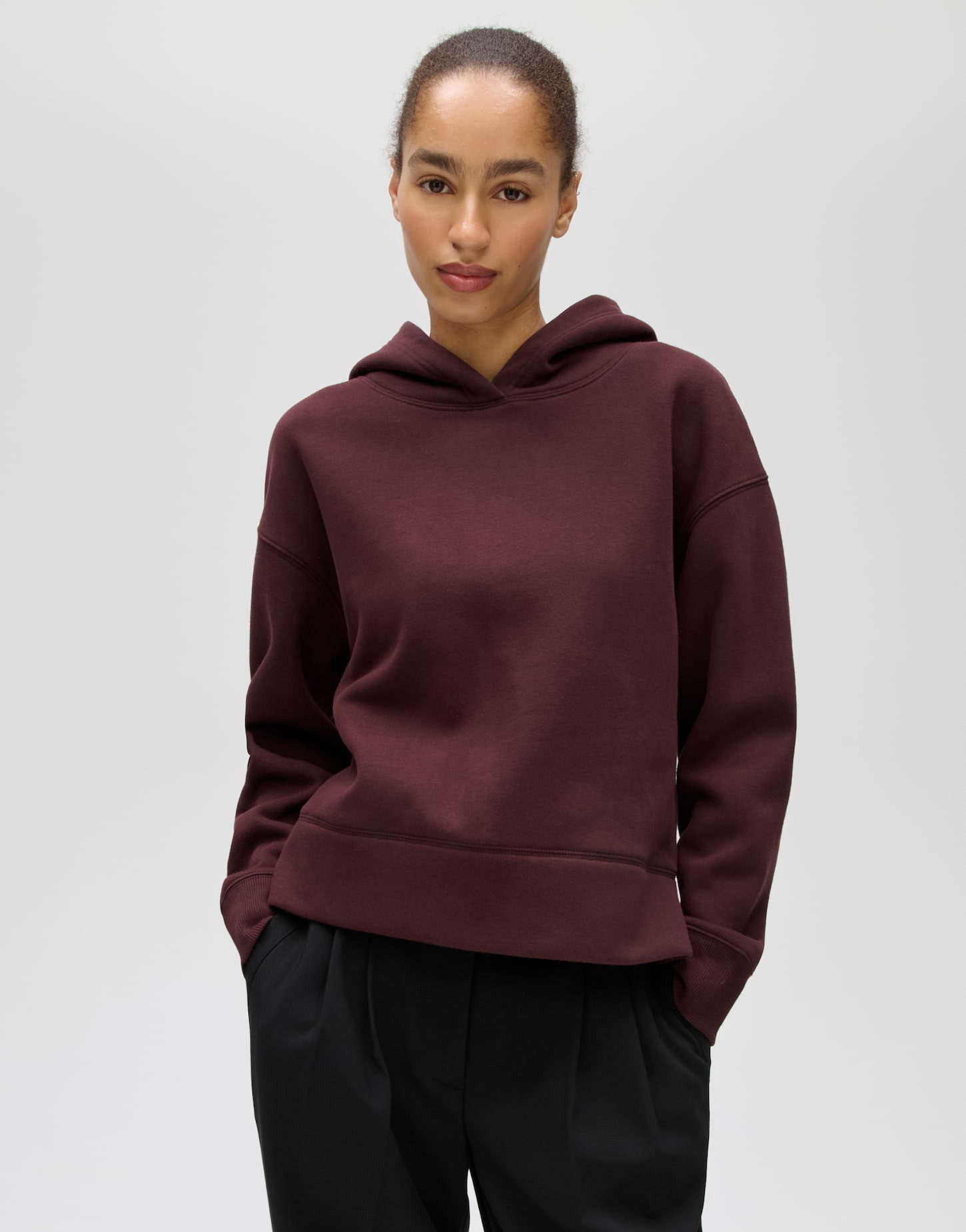 OPUS Hoodie GART SLIT aus weicher Sweatware Kapuze, innen weich angeraut, Schlitze in den Seiten
