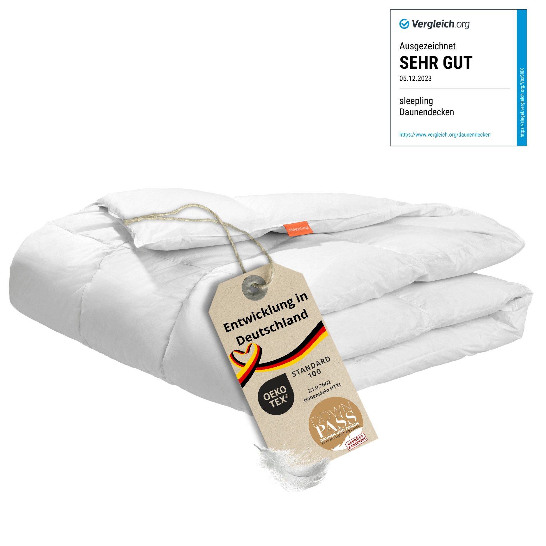 sleepling Daunenbettdecke Komfort, 135 x 200 cm, 155 x 220 cm, weitere Größ günstig online kaufen