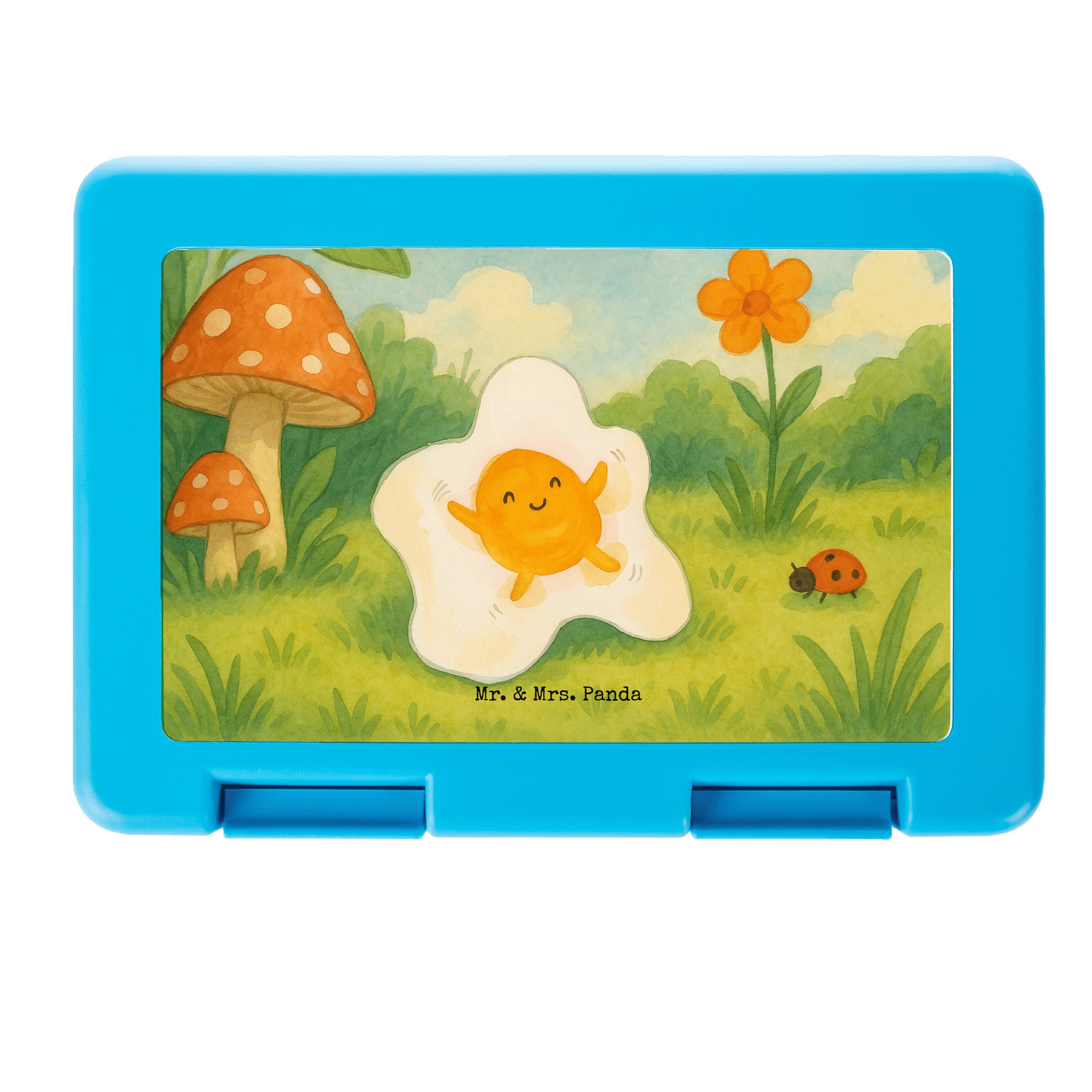 Mr. & Mrs. Panda Butterdose Spiegelei Ei Design, Lunchbox, Weiß, Schön, Lustige Sprüche, Liebe, E, Premium Kunststoff, (Packung), Bento Box Picknickdose Essensbox