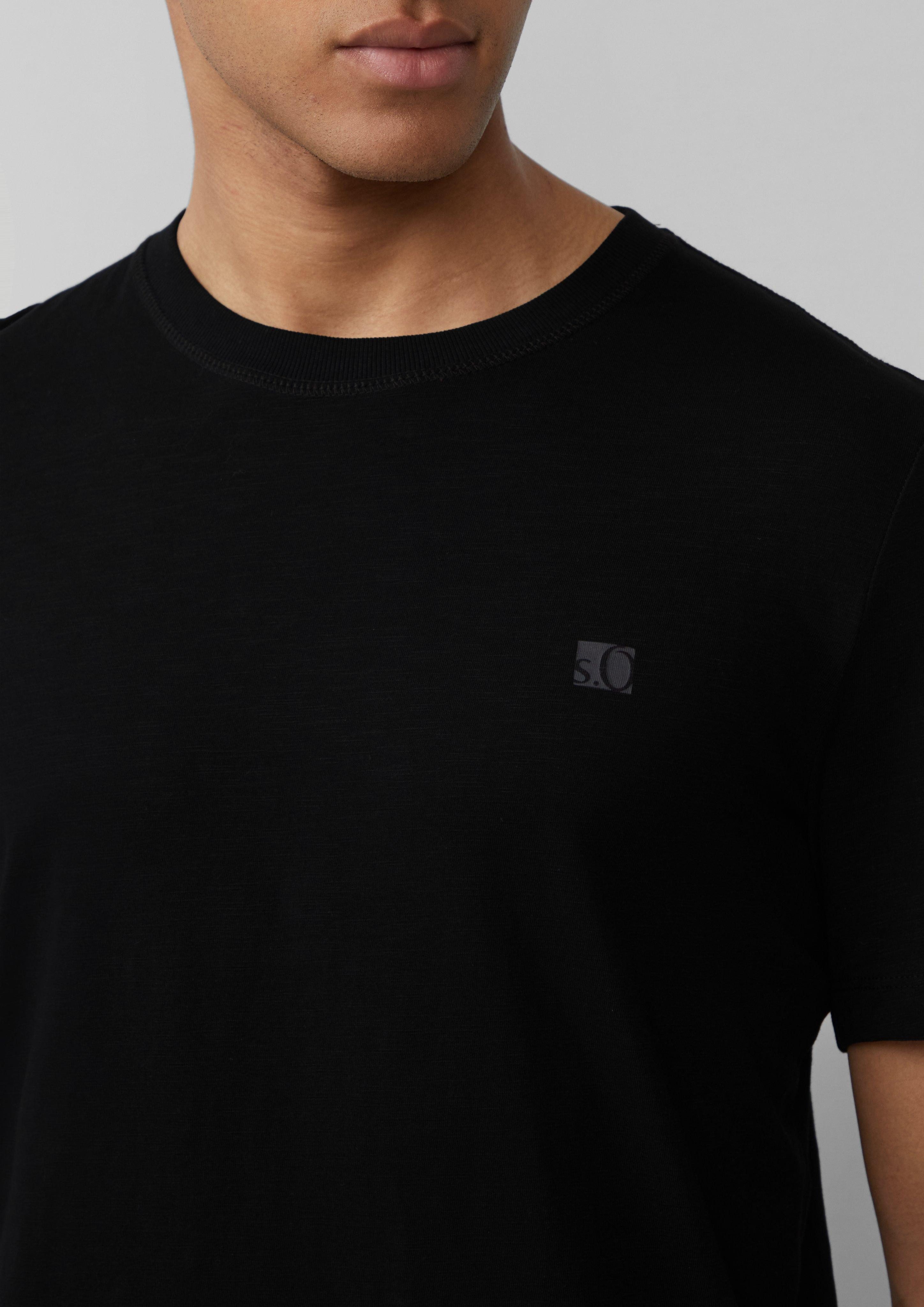 s.Oliver Kurzarmshirt Baumwoll-T-Shirt mit Logo-Print Artwork günstig online kaufen