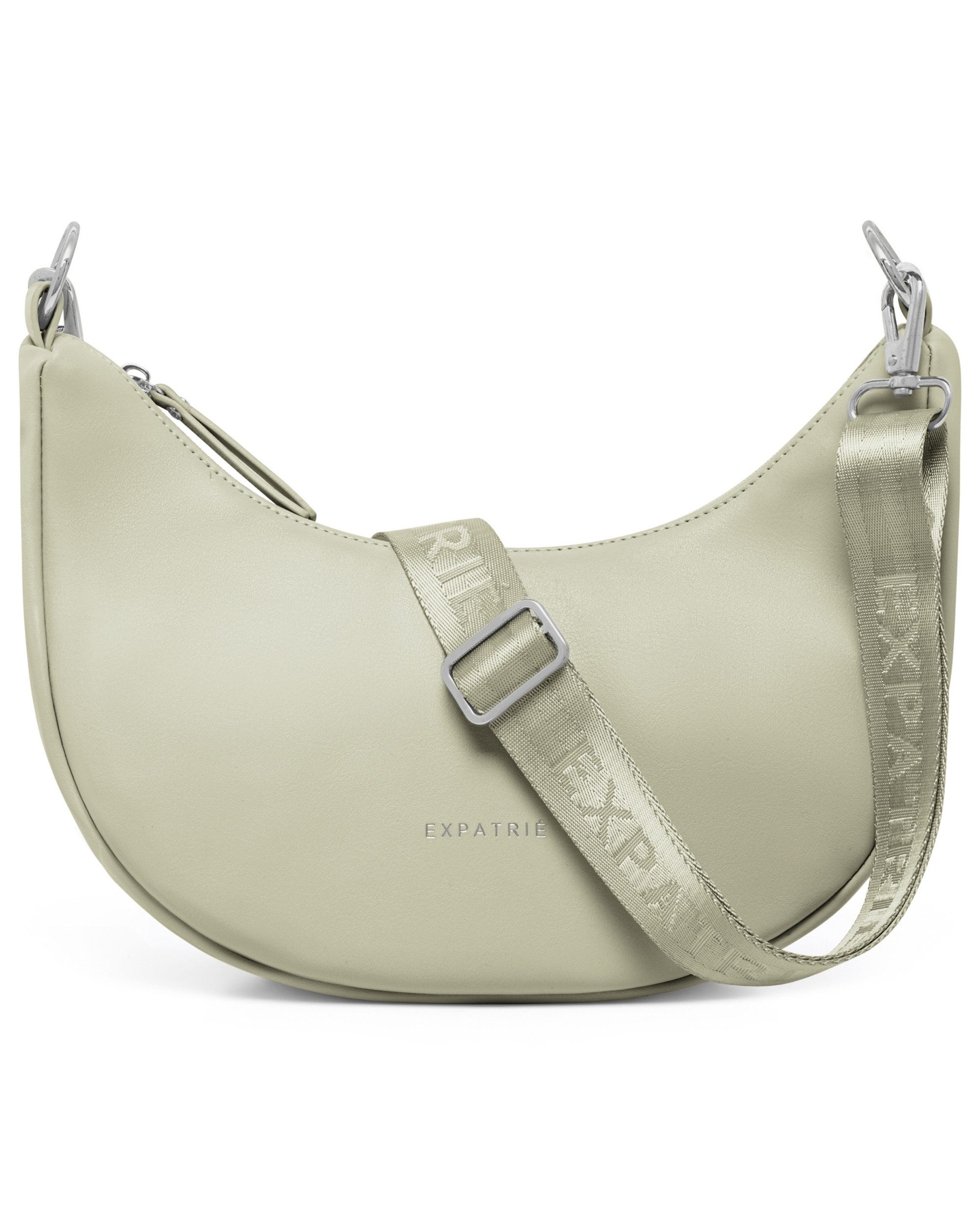 Expatrié Umhängetasche Lea Small Half Moon Bag Schultertasche, Elegante Crossbody Bag in Halbmond Form, Wasserabweisend